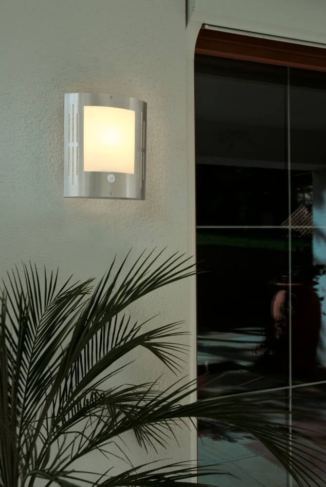 EGLO Außen-Wandleuchte »CITY Wandleuchte, Außenbeleuchtung, Edelstahl, exkl. Leuchtmittel«, 1 flammig, Leuchtmittel E27 | ohne Leuchtmittel, IP44, Außen-Wandlampe, Garten, Terasse, Garage, Balkon, 23,5x26x9cm