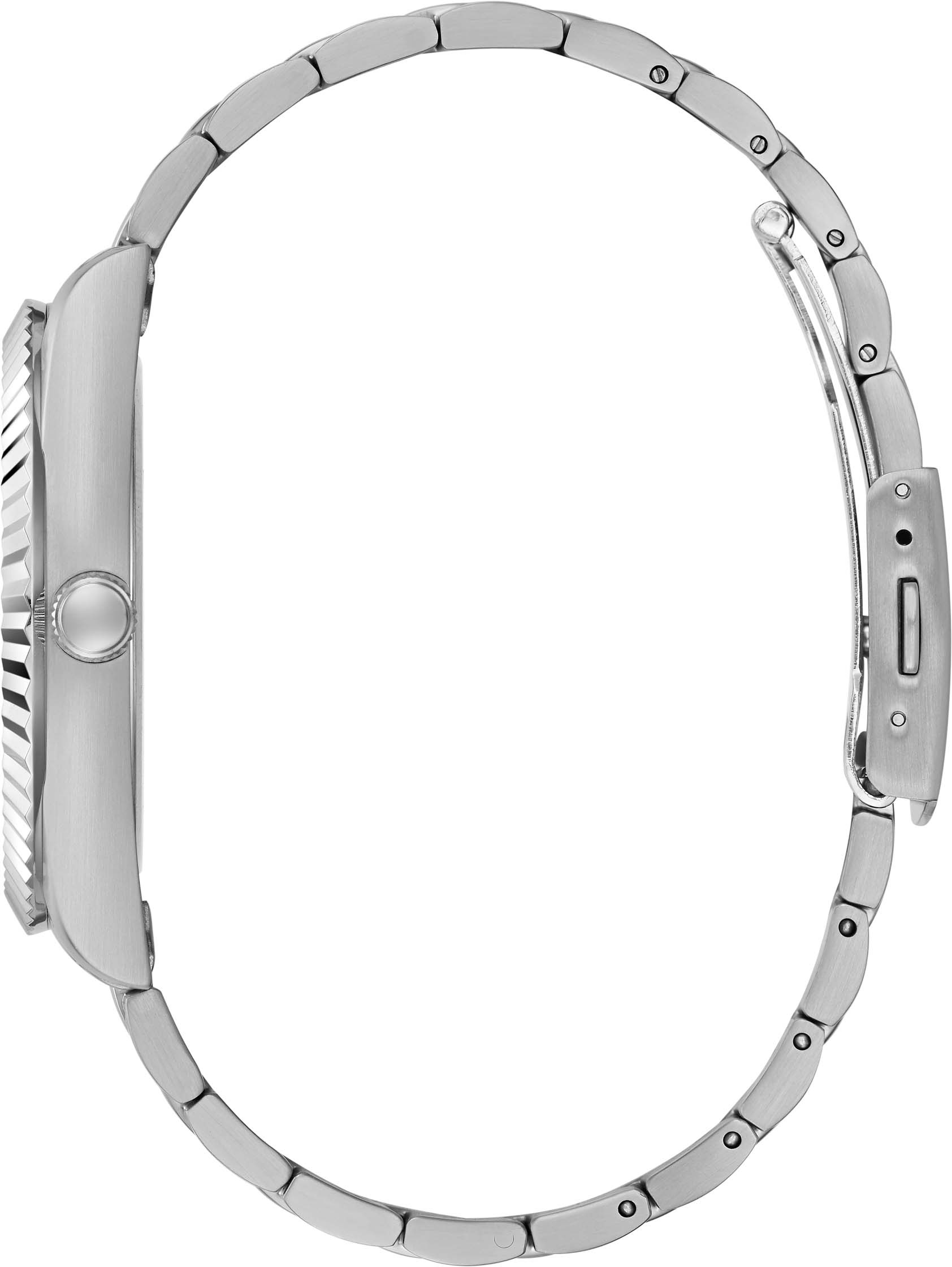 Guess Quarzuhr »CONNOISSEUR«, Armbanduhr, Herrenuhr, Datum, Wochentag, Edelstahlarmband