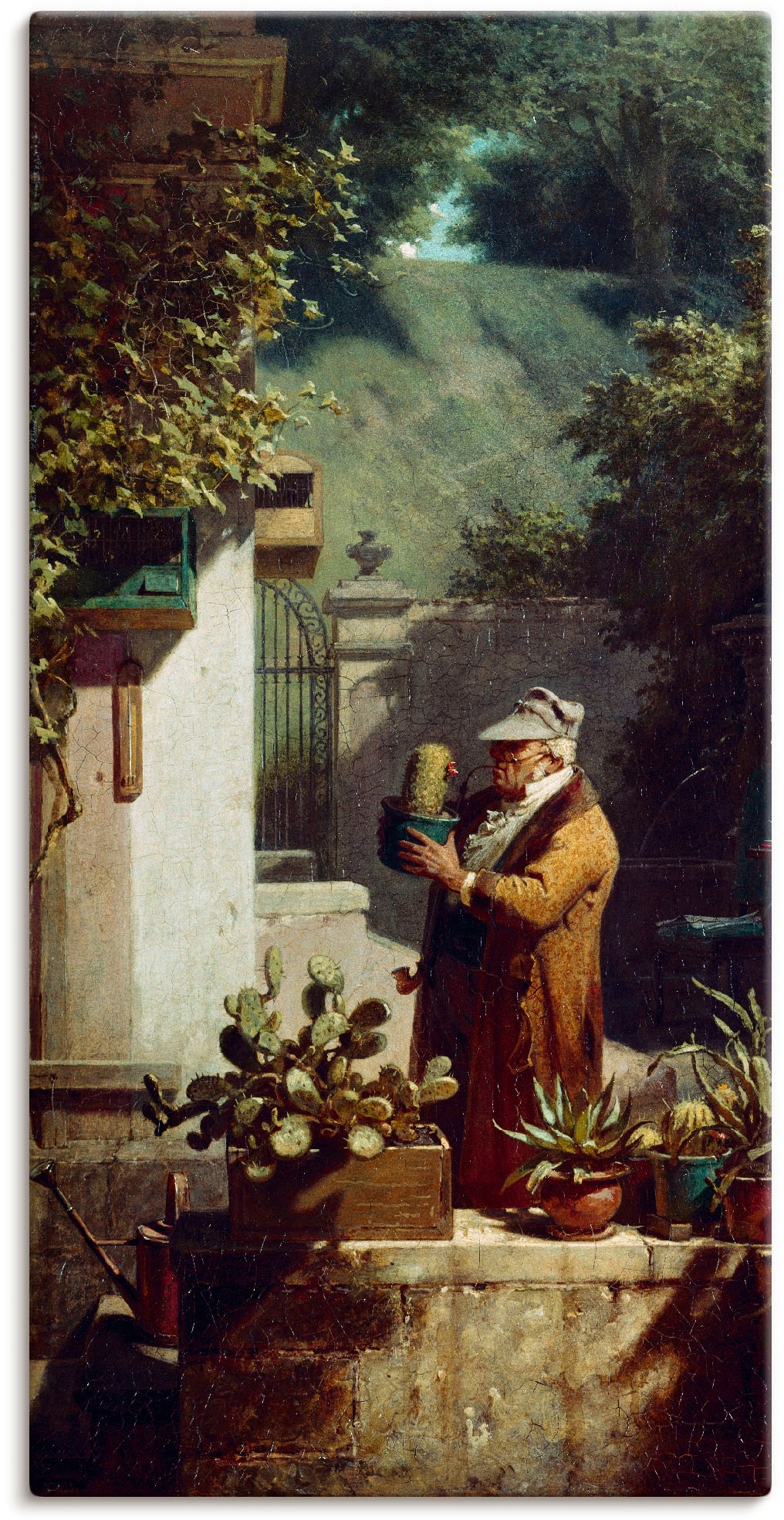 Artland Wandbild »Der Kaktusfreund. Vor 1858«, Mann, (1 St.), als Leinwandbild, Poster in verschied. Größen