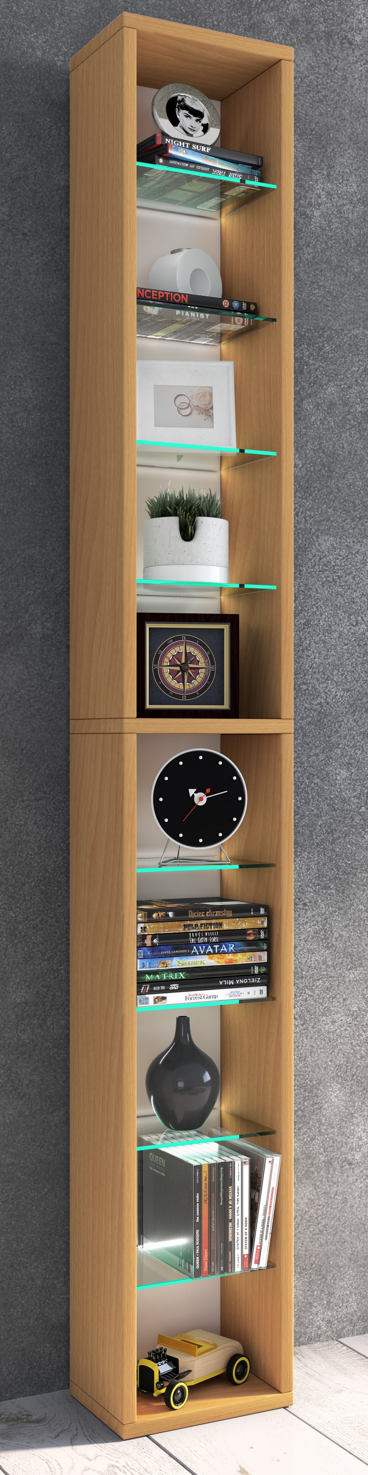 VCM Standregal »Holz CD DVD Stand Aufbewahrung Regal Rasato XL«