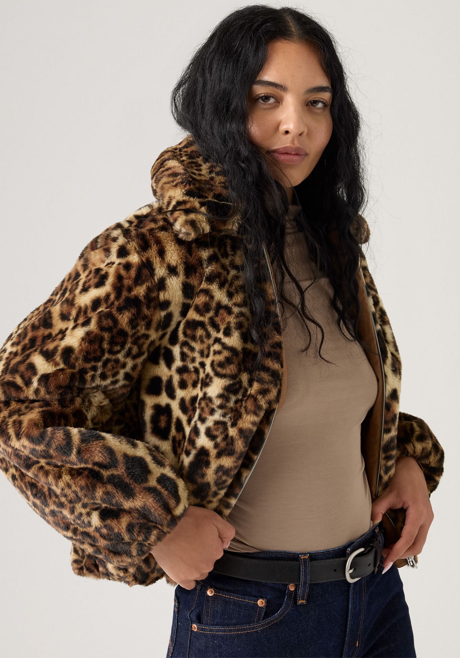 Levi's® Blouson »ELLE SHERPA LEOPA«, Animal- Look