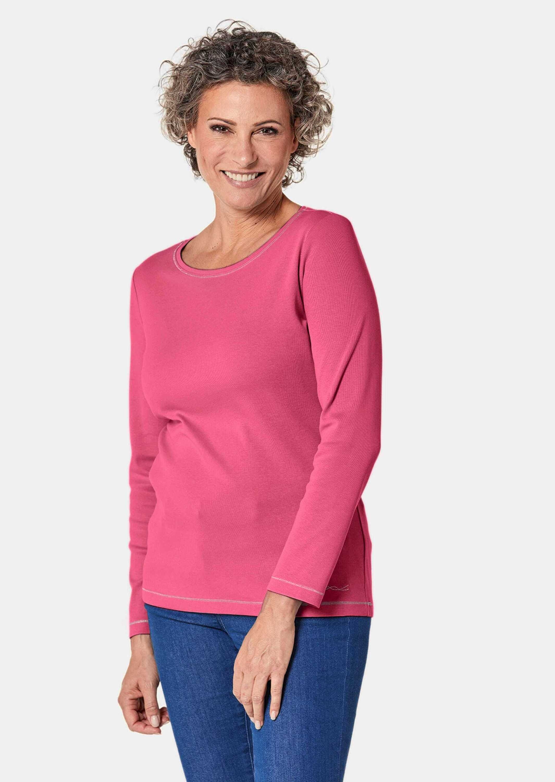 GOLDNER Kurzarmshirt »Kurzgröße Basic T-Shirt aus reiner Baumwolle«