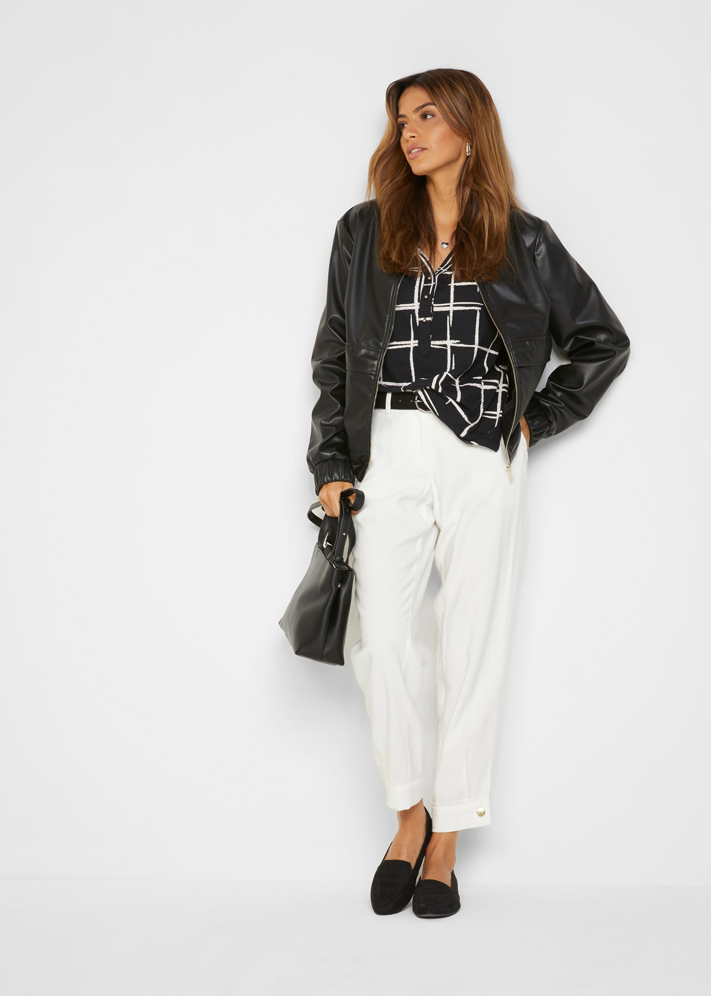 bonprix Blusenshirt Longshirt