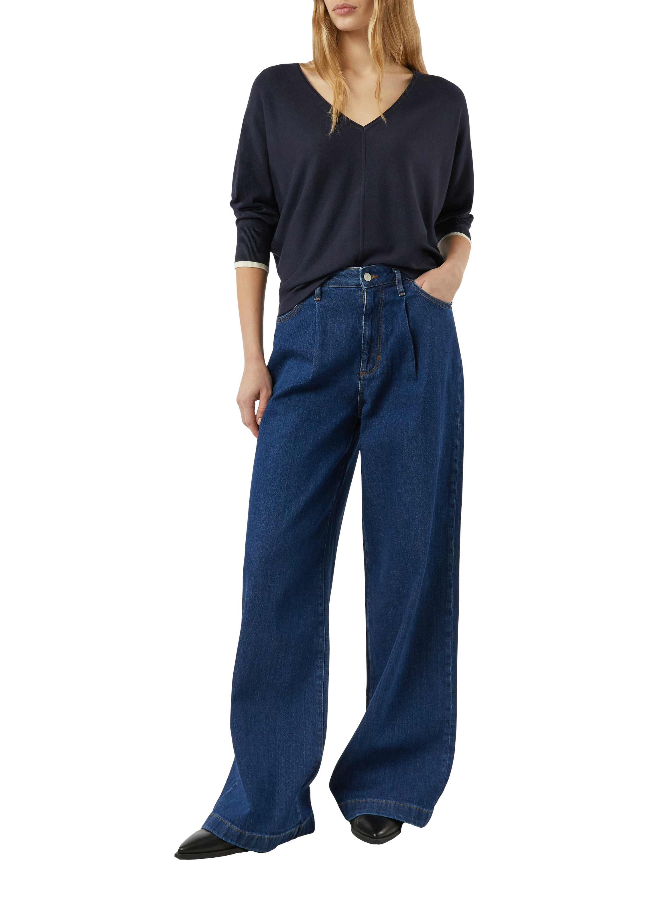 Comma Strickpullover mit V-Ausschnitt