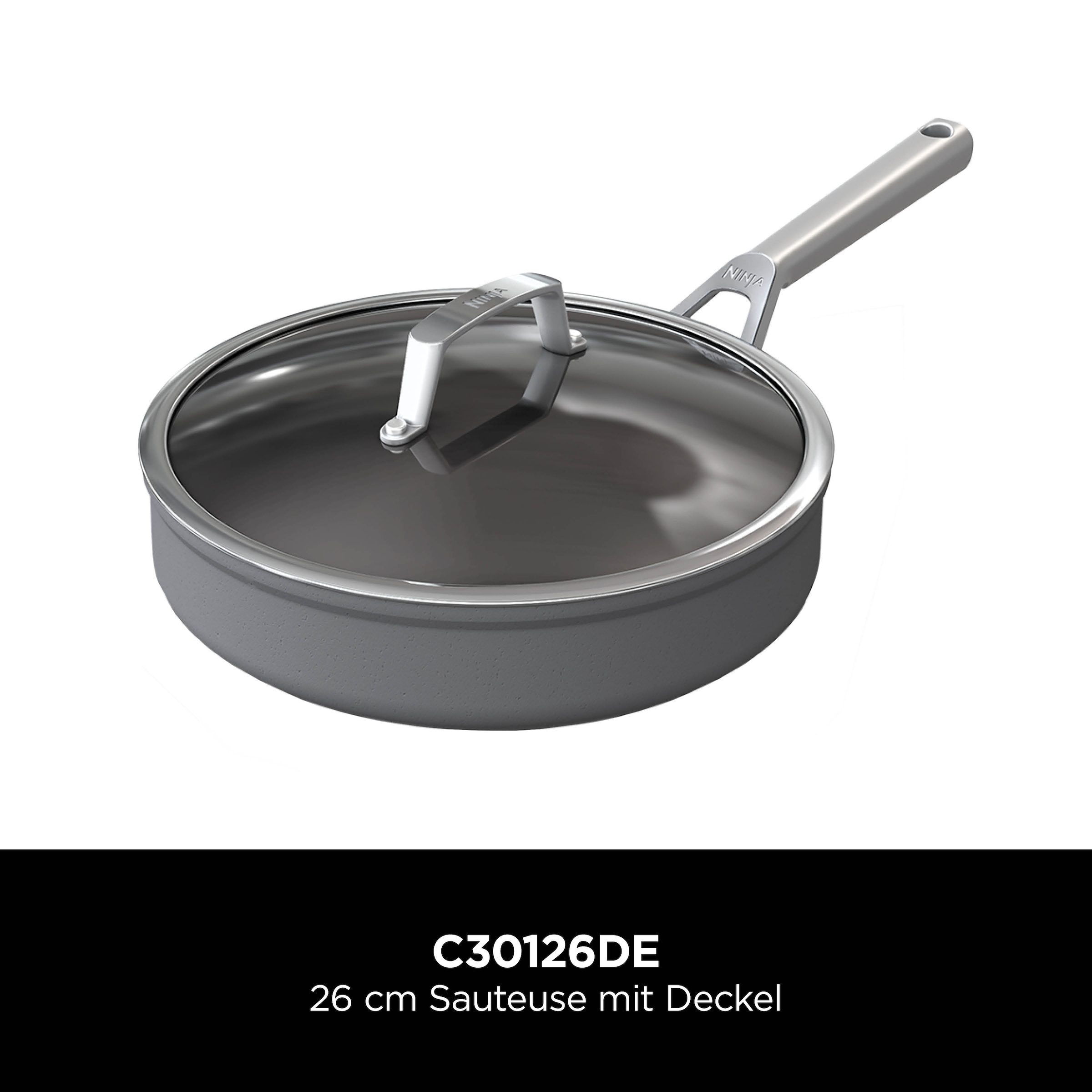 NINJA Bratpfanne »Ninja ZEROSTICK Premium Sauteuse (26 cm) C30126DE« Aluminium 1 Stk. tlg. Premium Kollektion, ZEROSTICK Technologie, garen ohne Fett