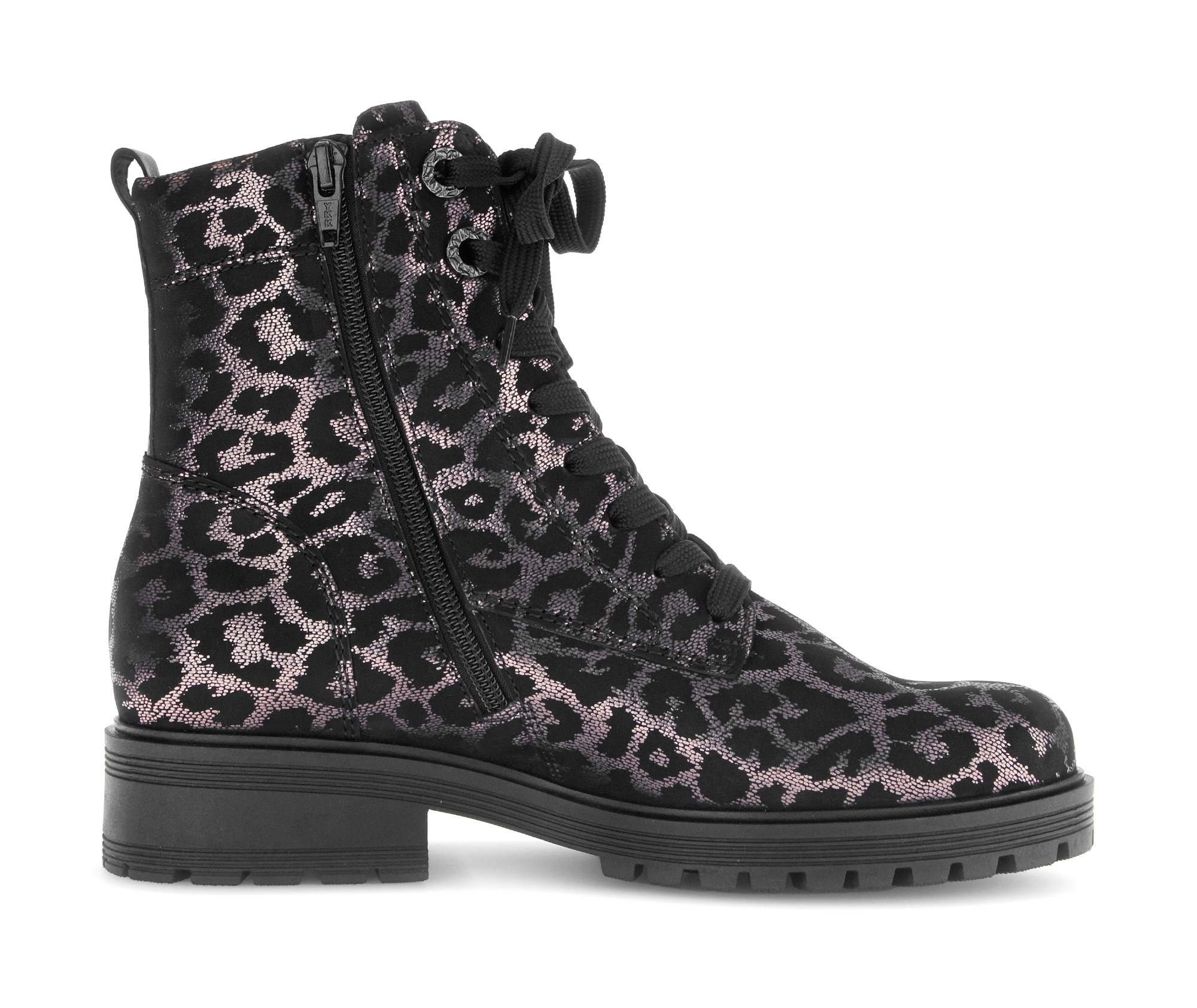 Gabor Schnürstiefelette »PISA«, Blocakabsatz, Schnürboots im Animal-Look, Komfortweite G