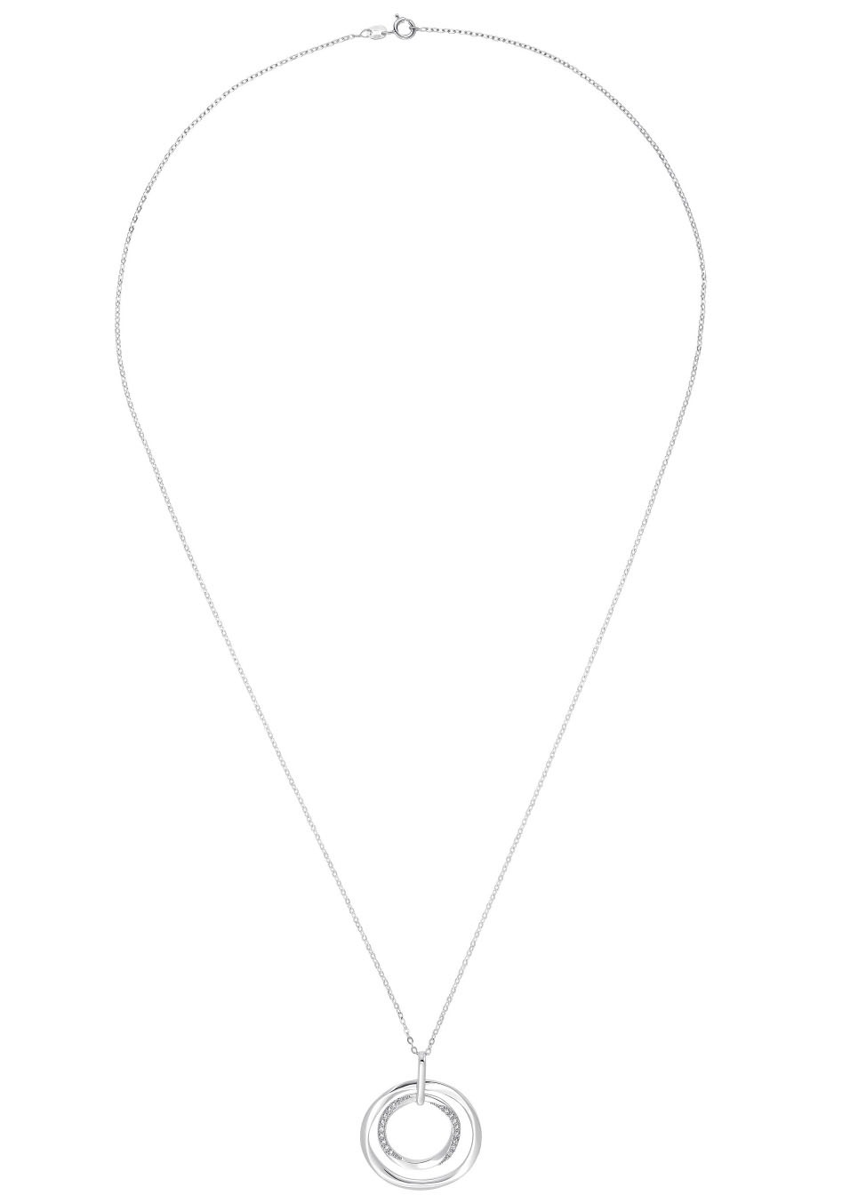 Amor Kette mit Anhänger »Circles, 2022057«, mit Zirkonia (synth.)