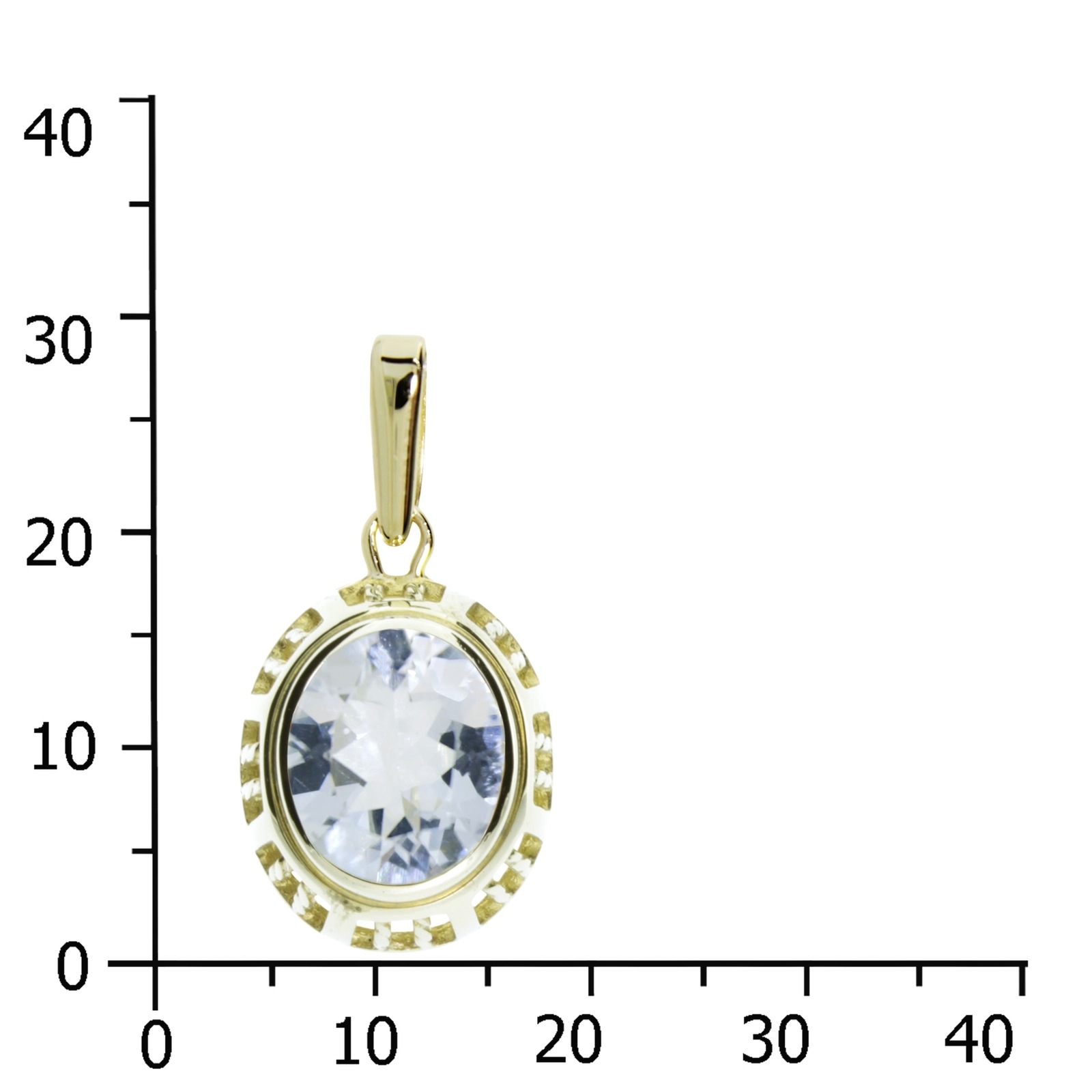 OSTSEE-SCHMUCK Kettenanhänger »- Erna - Gold 333/000 - Aquamarin«