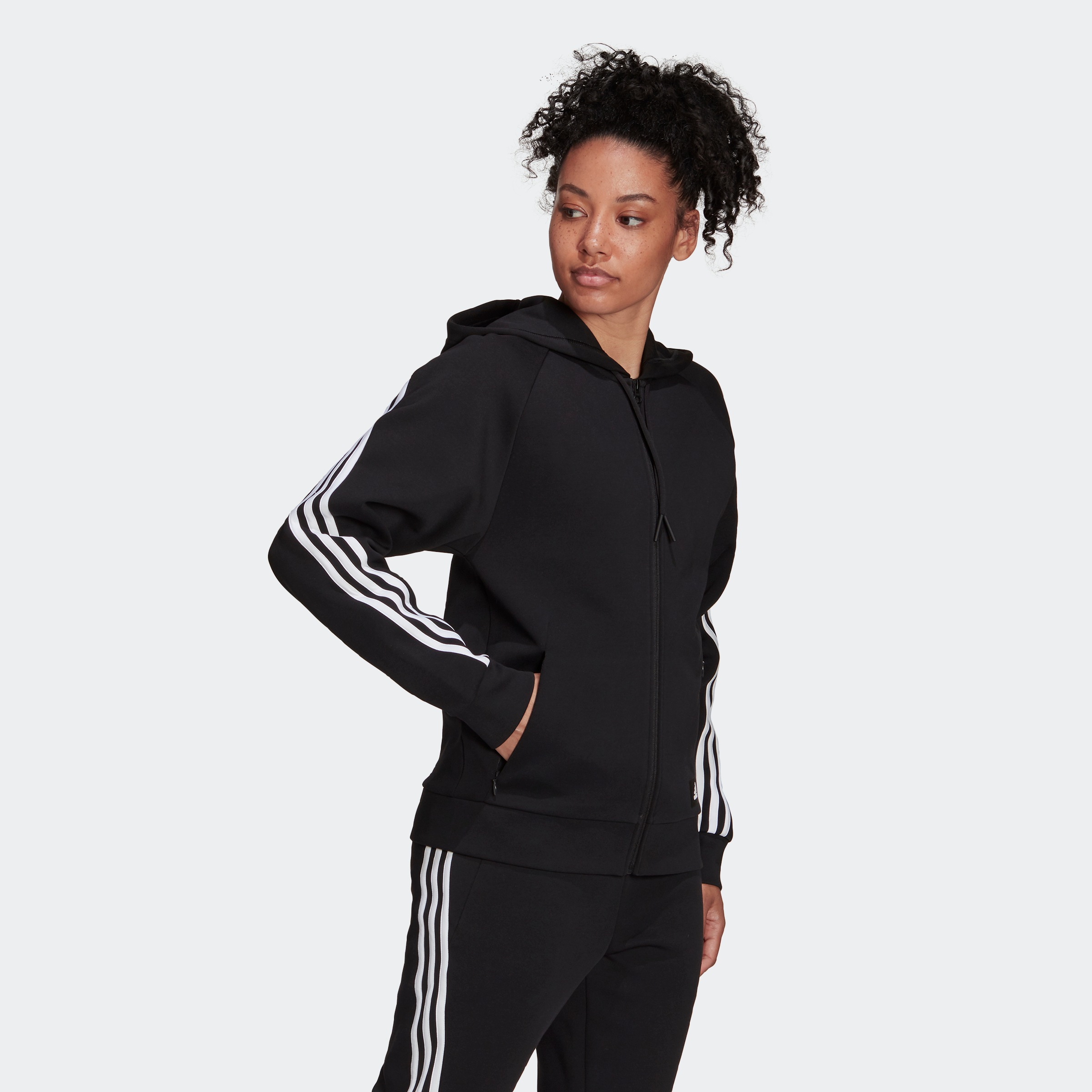 adidas Performance Kapuzensweatjacke »ADIDAS SPORTSWEAR FUTURE ICONS 3-STREIFEN KAPUZENJACKE«