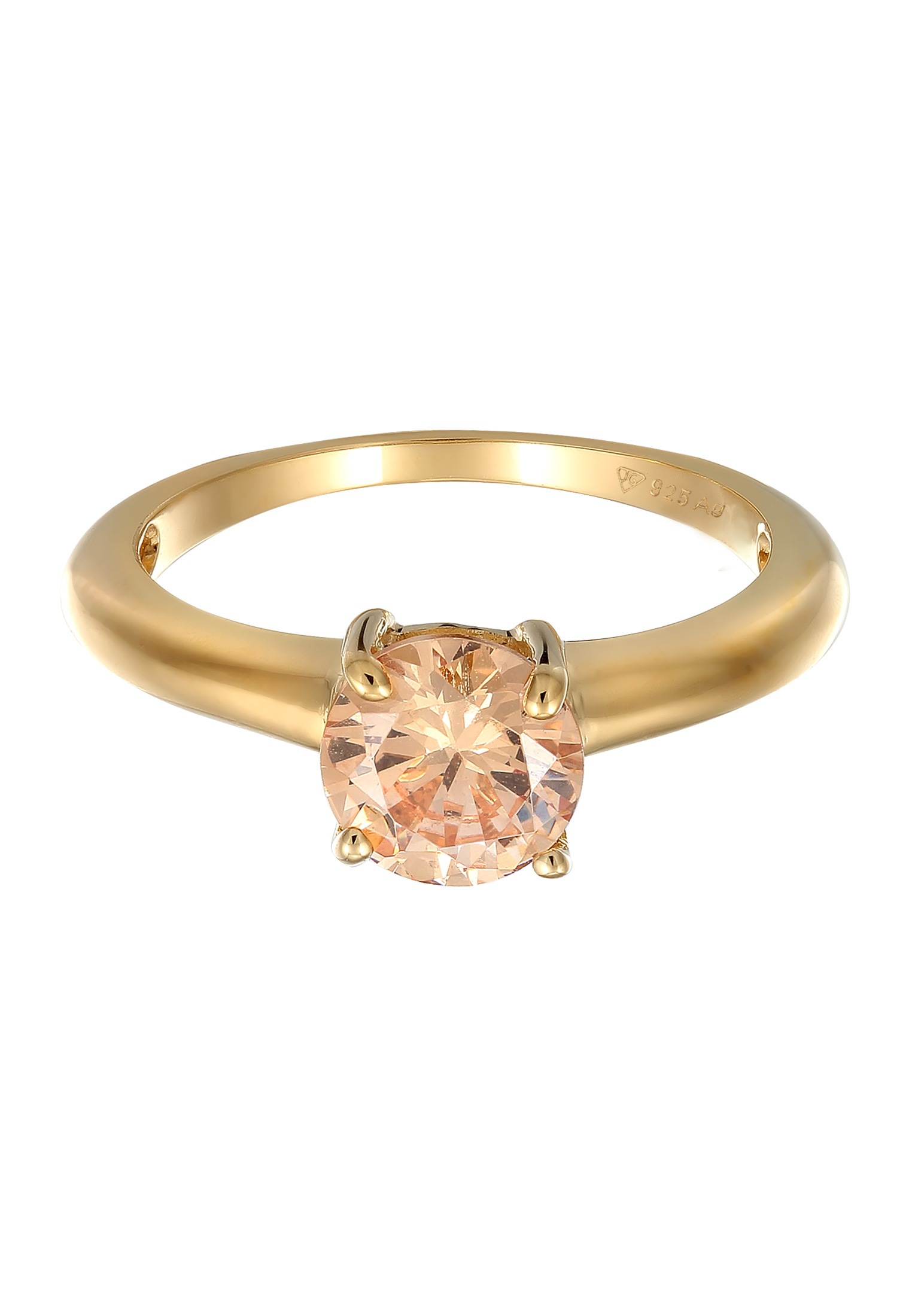 Elli Silberring »Ring Solitär Klassisch Zirkonia Verlobung 925 Silber«