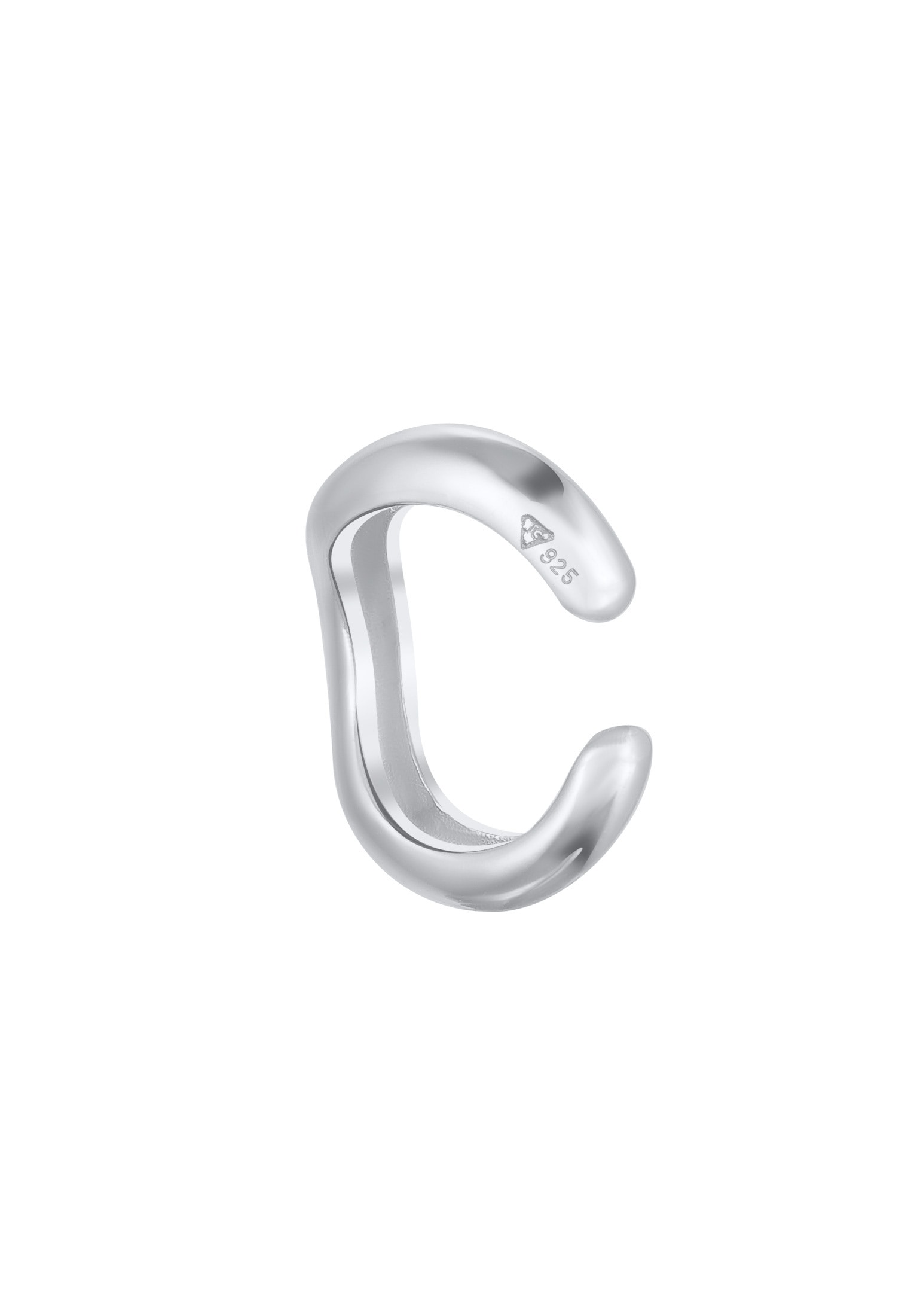 Elli Ohrklemme »Ohrringe Earcuff Single Ohrklemme Wellen Design 925 Silber«