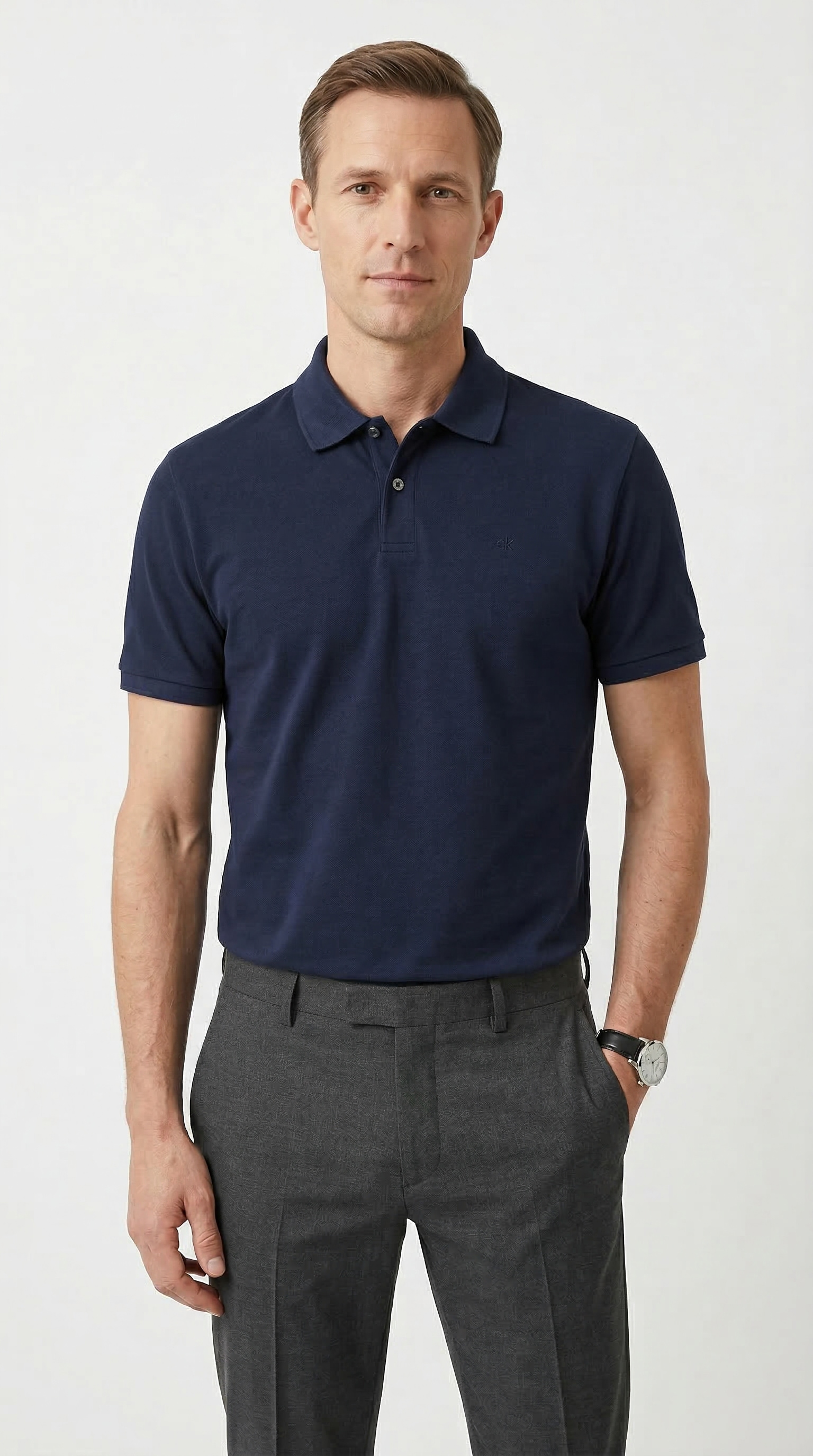 Calvin Klein Poloshirt »SS RFND PQ TPPD CLSS« Mit Rundhalsausschnitt
