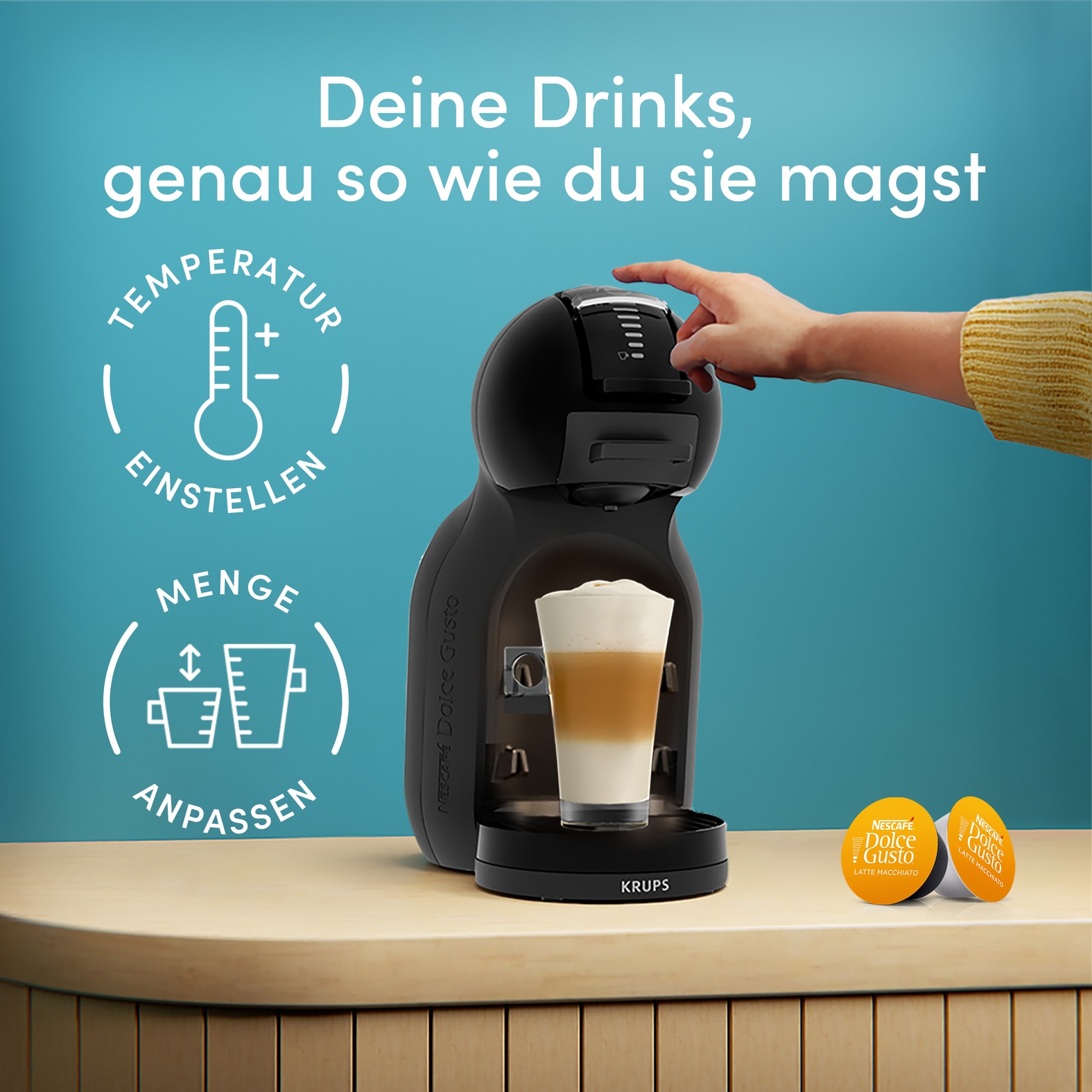 NESCAFÉ® Dolce Gusto® Kapsel-/Kaffeepadmaschine »Mini Me 2« kleine Größe, großer Geschmack, über 45 heiße und kalte Getränke