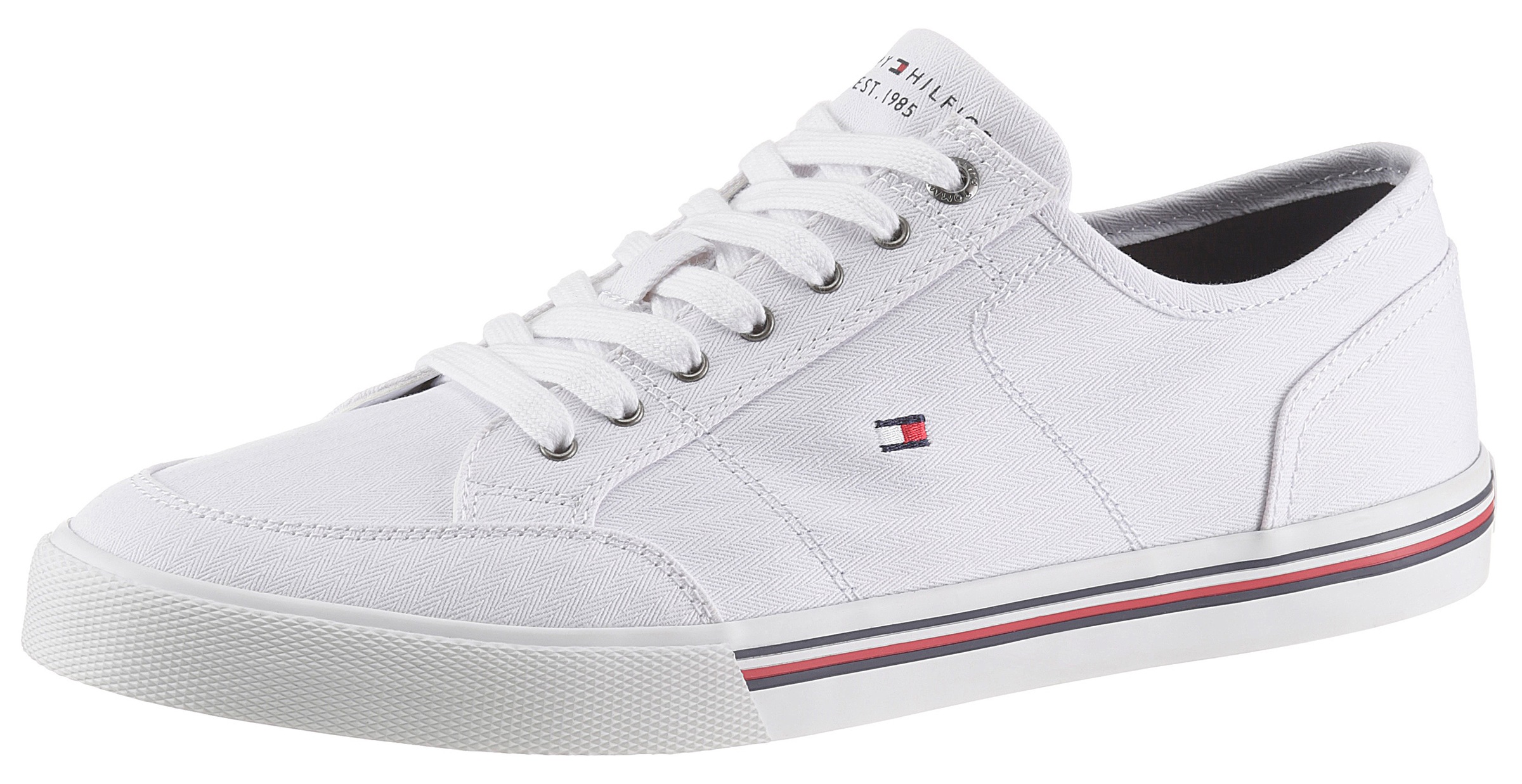 TOMMY HILFIGER Sneaker »CORE CORPORATE TEXTILE SNEAKER«, mit gestickter Logoflag