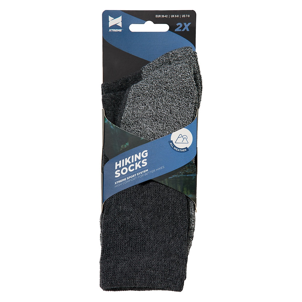XTREME sockswear Wandersocken, (2er Pack), Gepolsterte Unisex Wander-/ Sport- und Funktionssocken