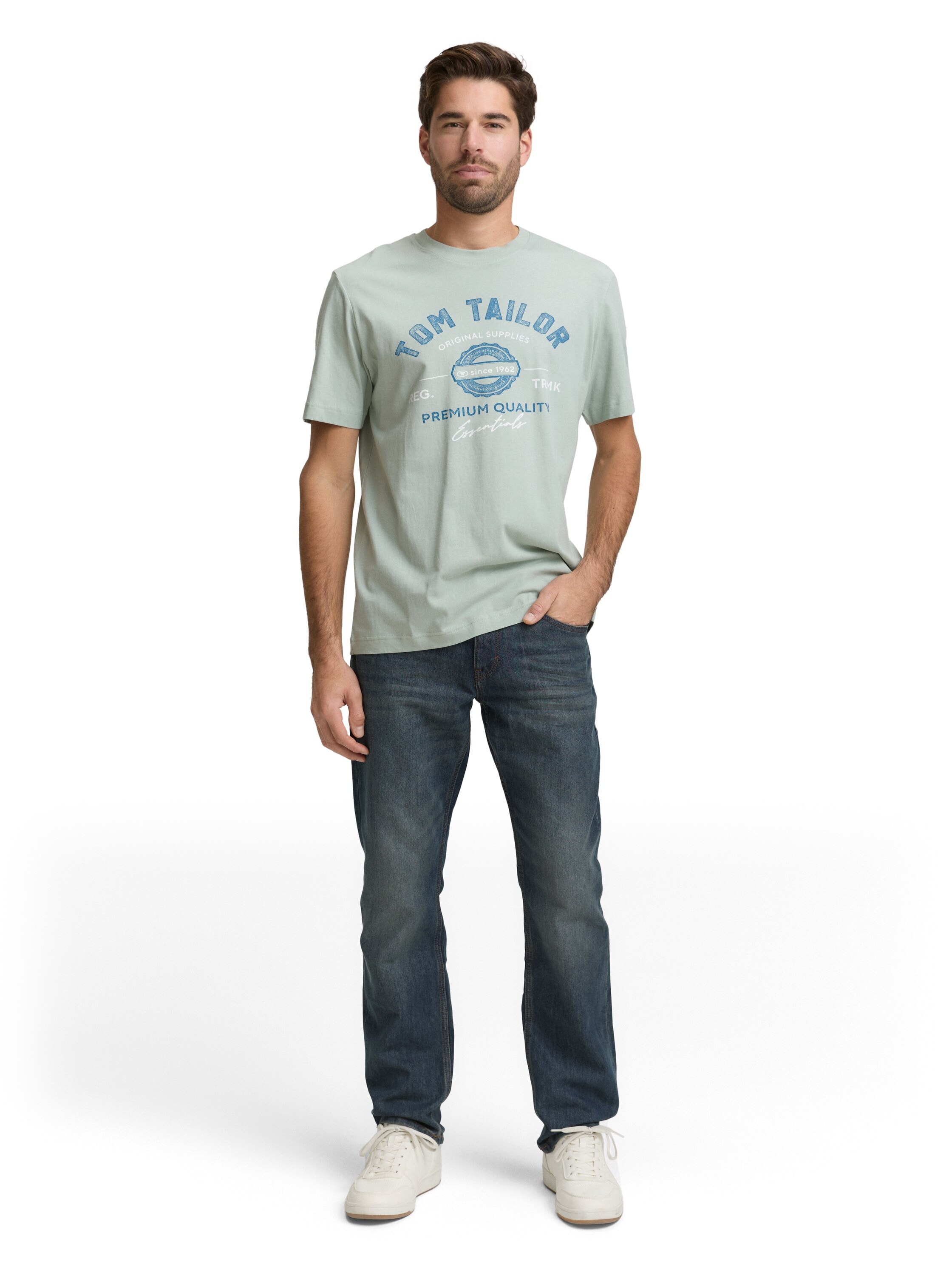 TOM TAILOR T-Shirt mit großem Logofrontprint