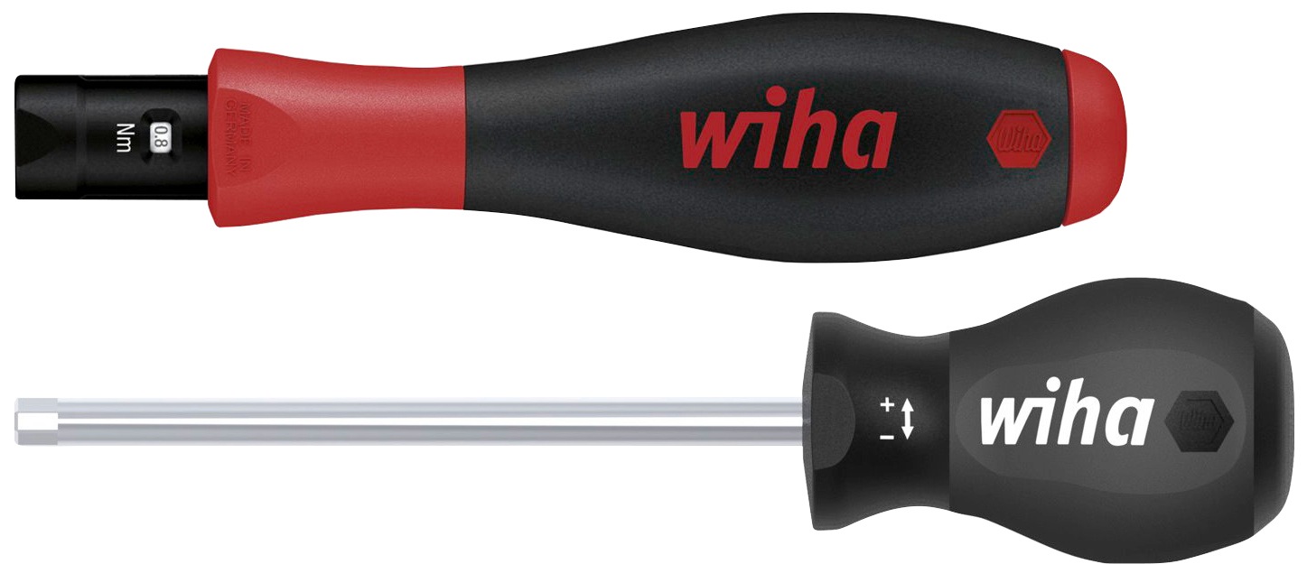 Wiha Bit-Schraubendreher »Drehmoment-Schraubendreher TorqueVario®-S (26463)«, variabel einstellbare Drehmomentbegrenzung 0.8-5, mit patentiertem SoftFinish® Griffdesign für hand- und muskelschonendes Arbeiten