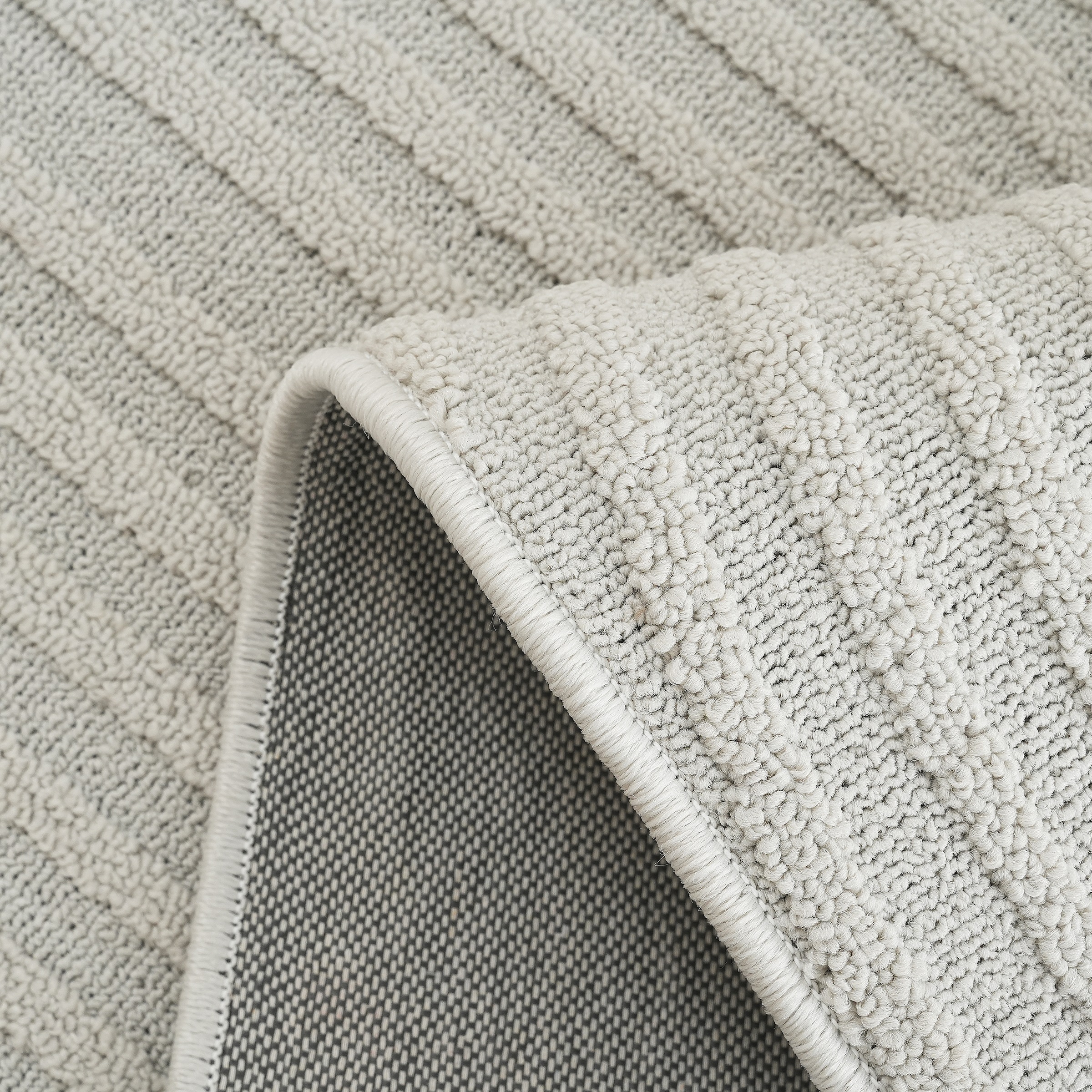 my home Teppich »Jola Hoch-Tief-Design, Scandi-Look, Zen«, rechteckig, 7 mm Höhe, Boho, Modern, 3D, Wohnzimmer, Schlafzimmer, wasserabweisend