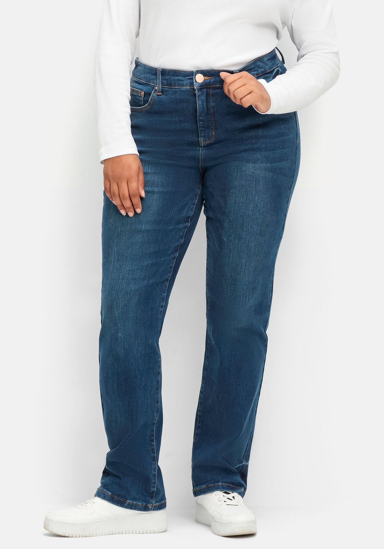 Sheego Gerade Jeans »Gerade Stretch-Jeans mit Bodyforming-Effekt«