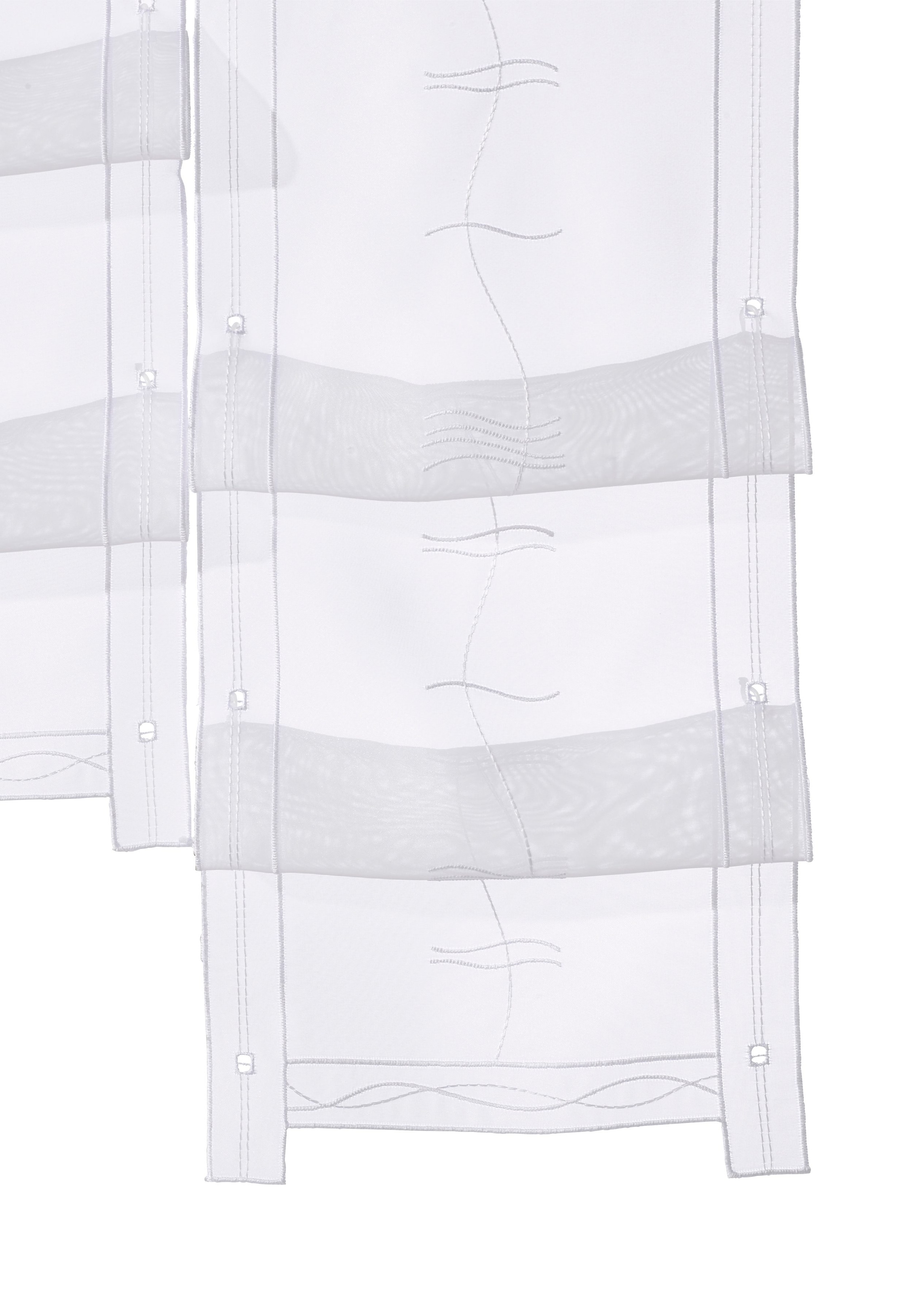 Weckbrodt Scheibengardine »Selina« Stangendurchzug 1 Stk. tlg. Hochraff, Gardine, Voile, echte Stickerei, transparent, Store