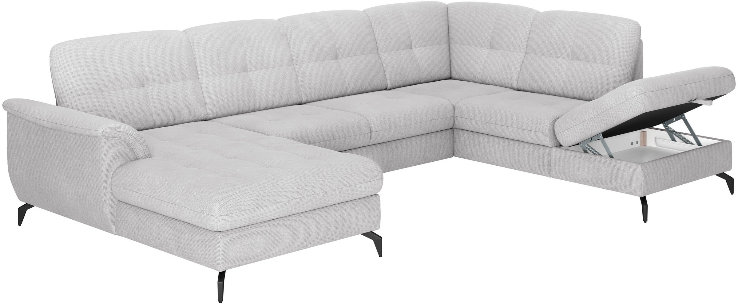 sit&more Wohnlandschaft »Zora U-Form«, wahlweise mit Bettfunktion und Bettkasten