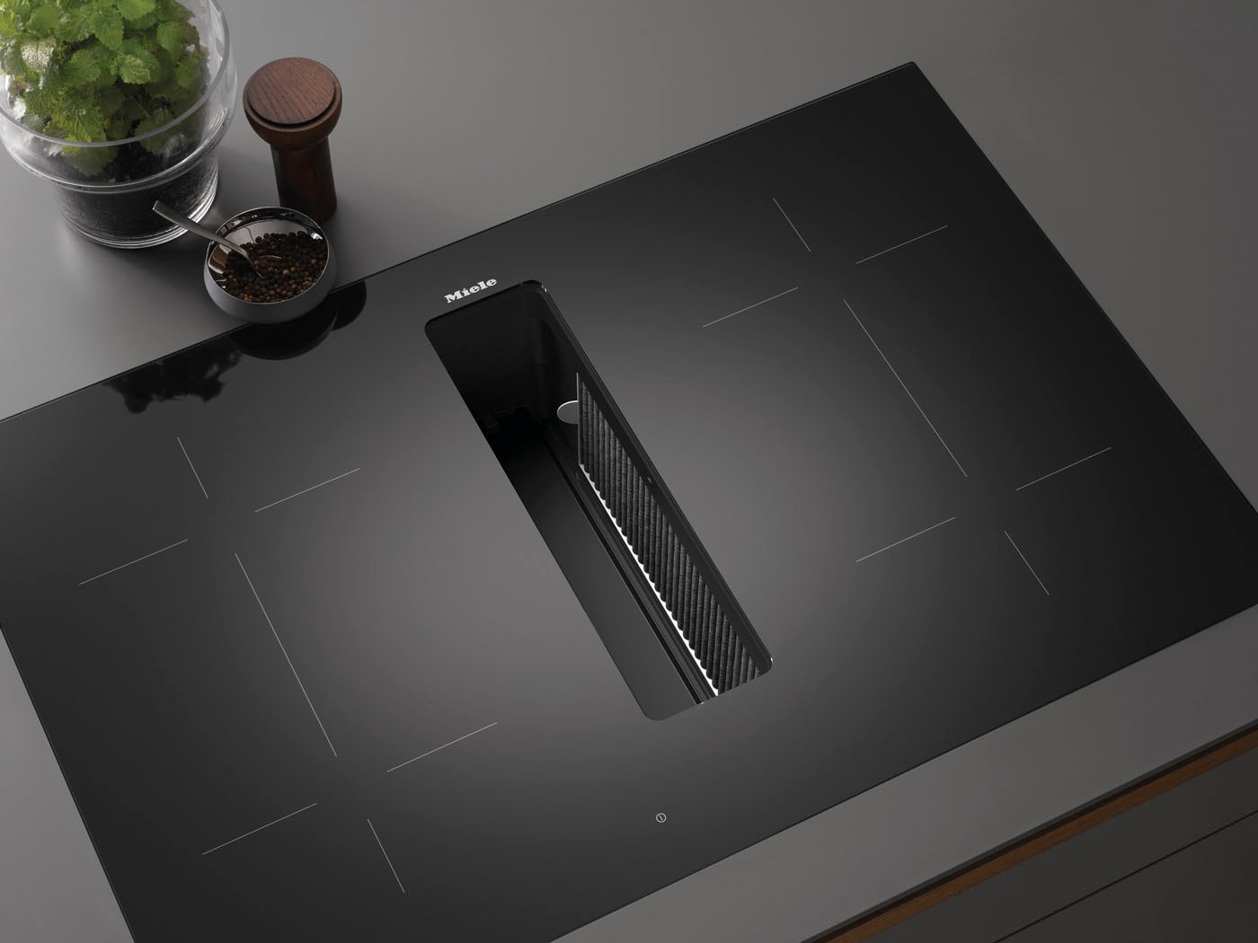 Miele Kochfeld mit Dunstabzug »KMDA7272FR-U« Geringe Lautstärke und 4 einzelne Kochzonen für Umluftbetrieb