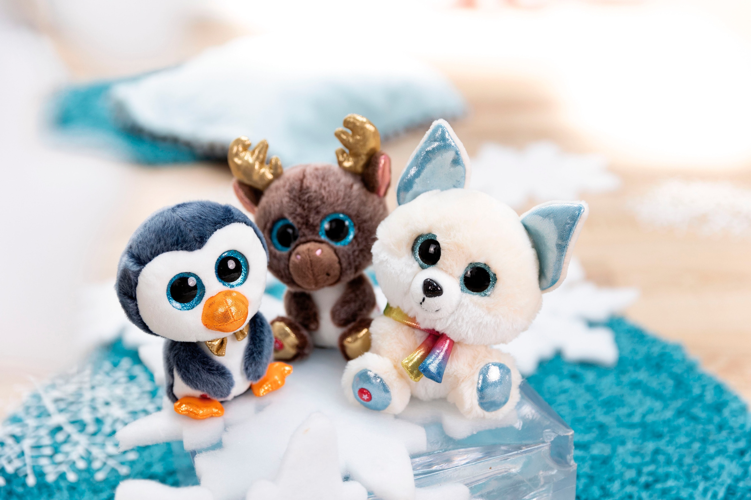 Nici Kuscheltier »Glubschis, Pinguin Sniffy, 15 cm schlenkernd«, schlenkernd; enthält recyceltes Material (Global Recycled Standard)