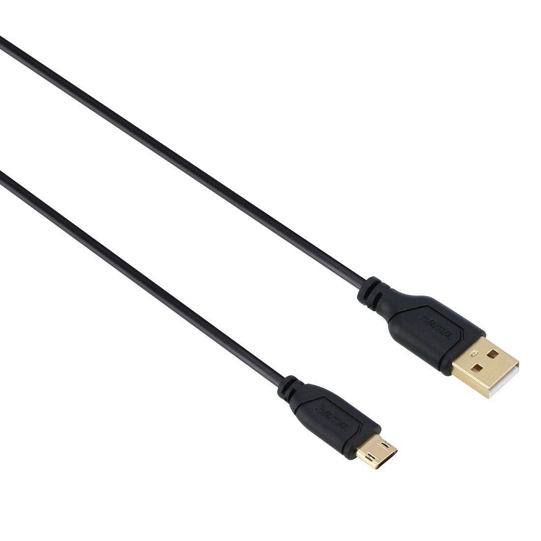 Micro-USB-Kabel "Flexi-Slim", vergoldet, verdrehsicher »Schwarz,...