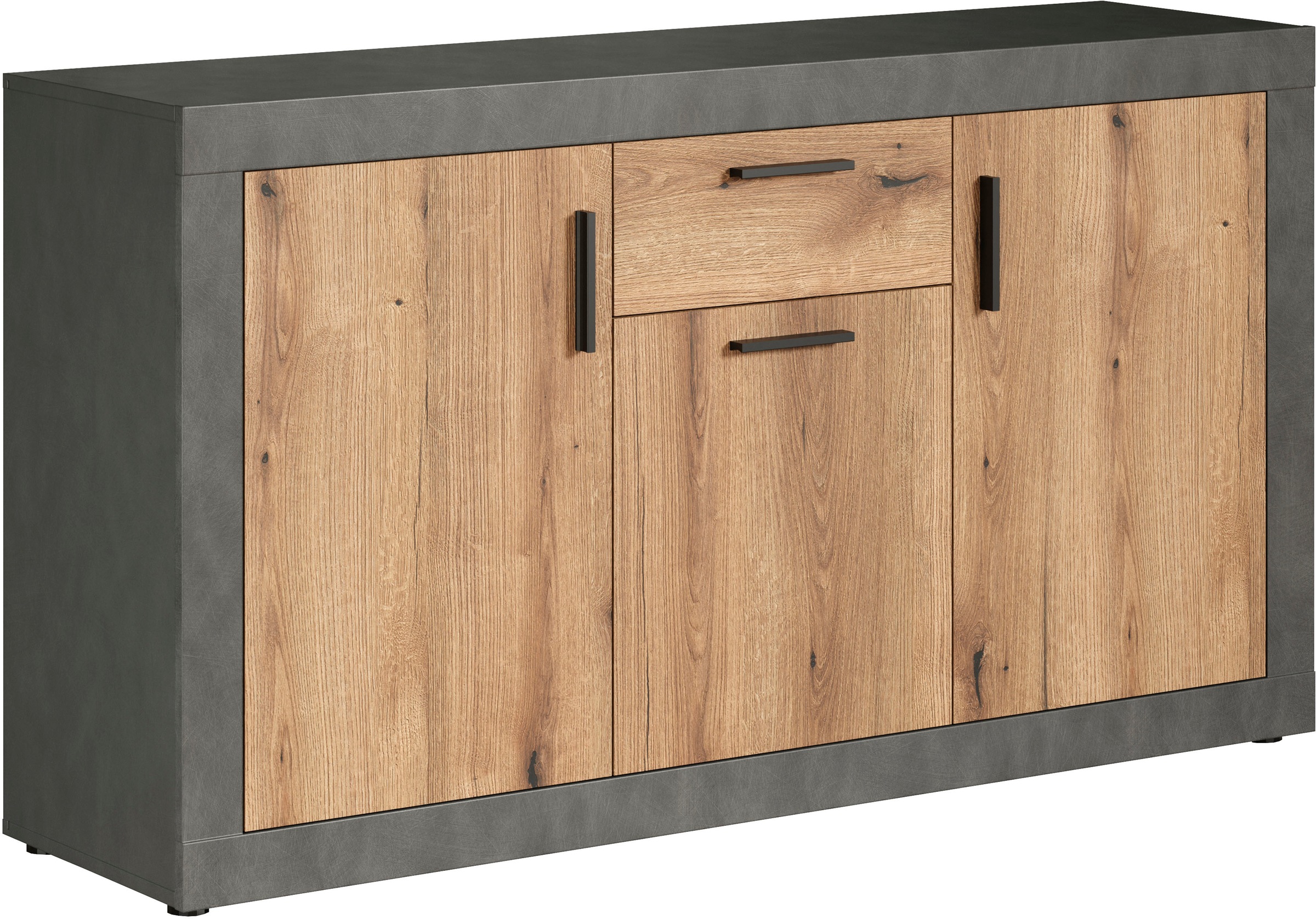 INOSIGN Sideboard »Bergen«, (Packung, 1 St.), Sideboard mit 3 Türen & 1 Schublade - (B/T/H) 149/40/83 cm
