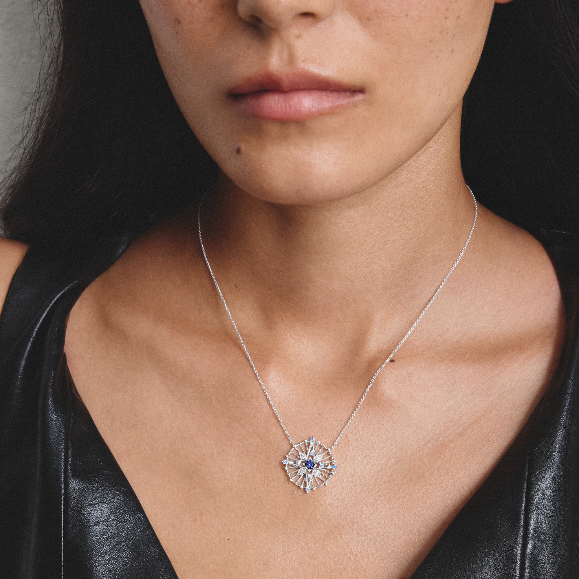 THOMAS SABO Kette mit Anhänger »Midnight Sky Kette« mit Zirkonia (synth.), Glas-Keramik Stein