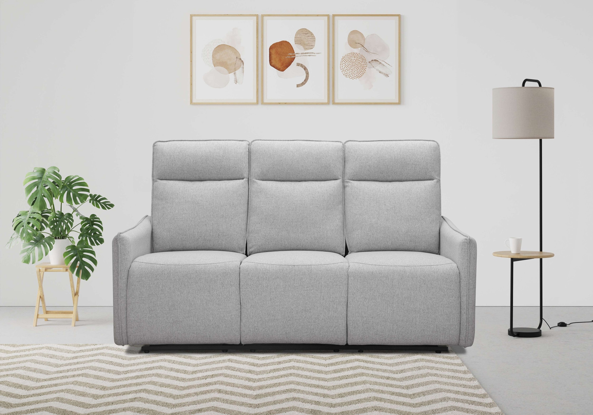 Dorel Home 3-Sitzer »Lugo, Kinosofa mit Reclinerfunktion in Kunstleder und Webstoff«, mit manueller Relaxfunktion in 2 Sitzen