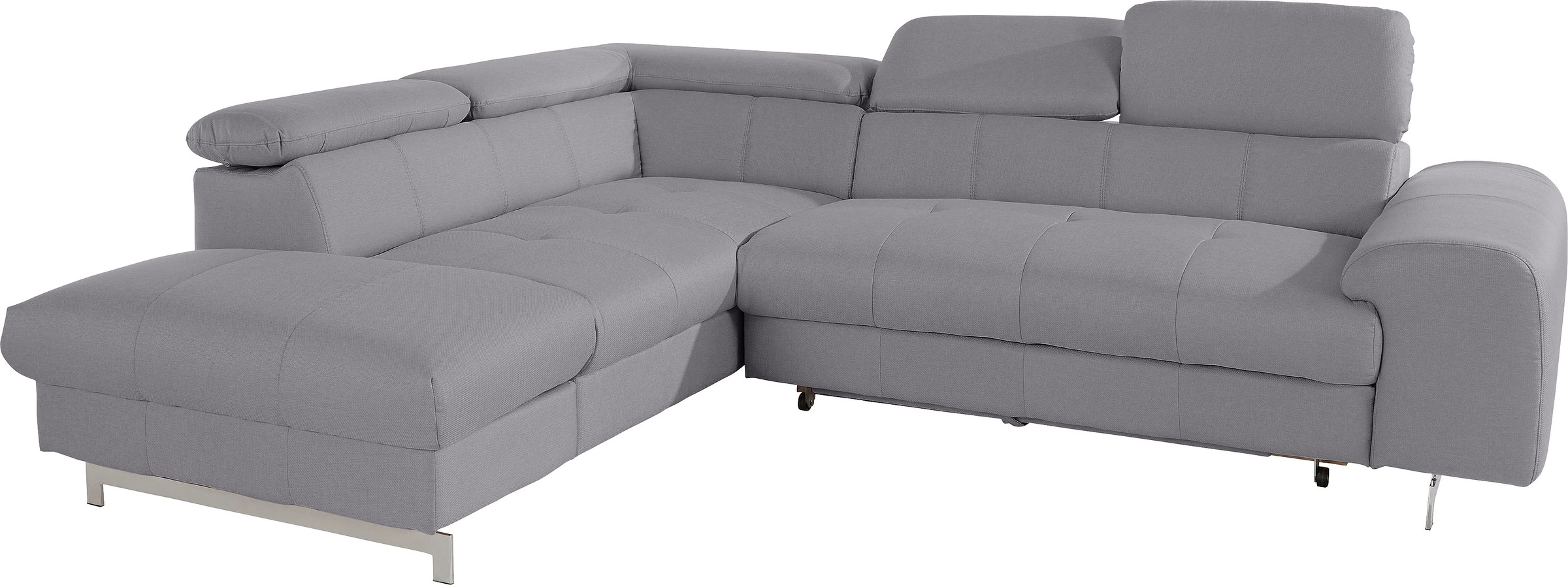 COTTA Polstergarnitur »Chef L-Form«, (Set, 2 tlg.), Set bestehend aus: Ecksofa mit Kopfteilverstellung & Hocker