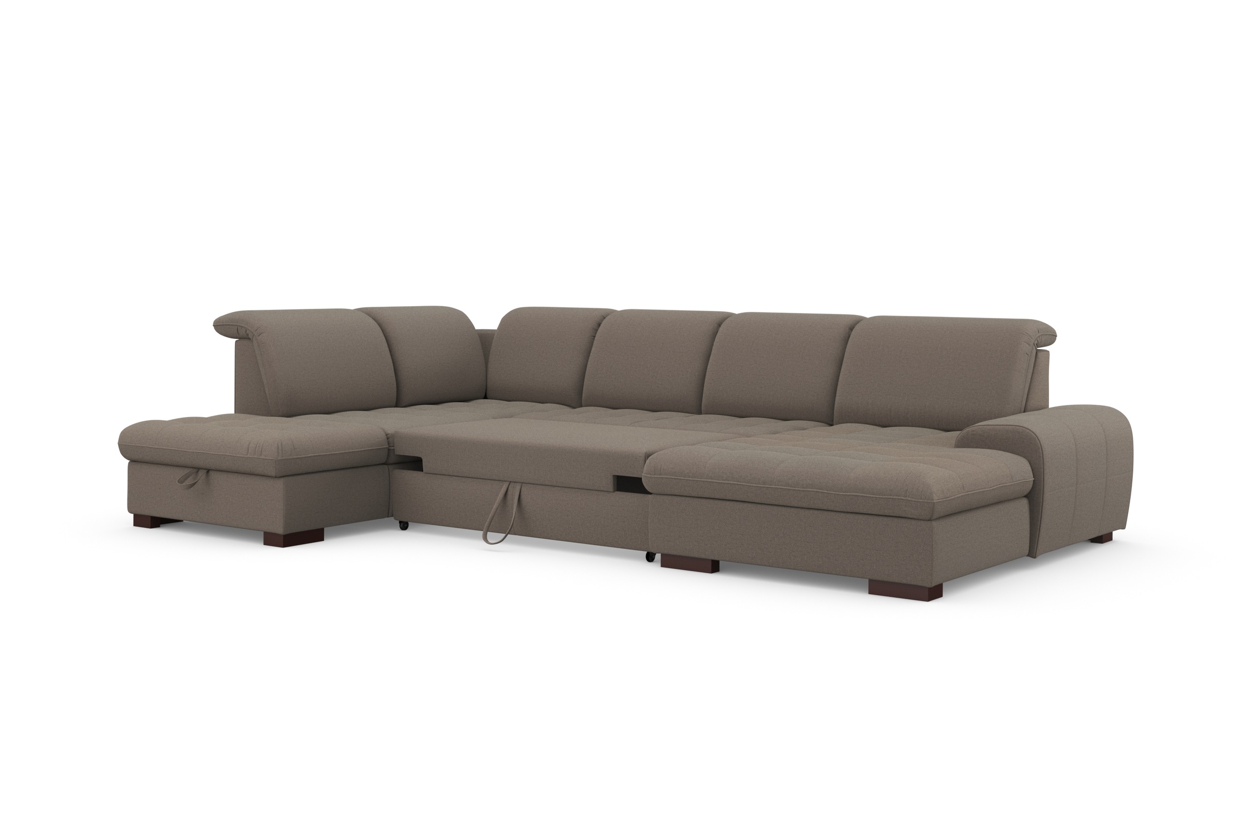 sit&more Wohnlandschaft »Luxor U-Form«, wahlweise mit Bettfunktion, Bettkasten und Kopfteilverstellung