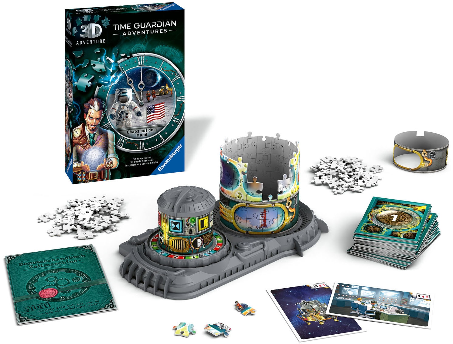 3D-Puzzle »Time Guardians, Chaos auf dem Mond«, Made in Europe, FSC® - schützt Wald -...