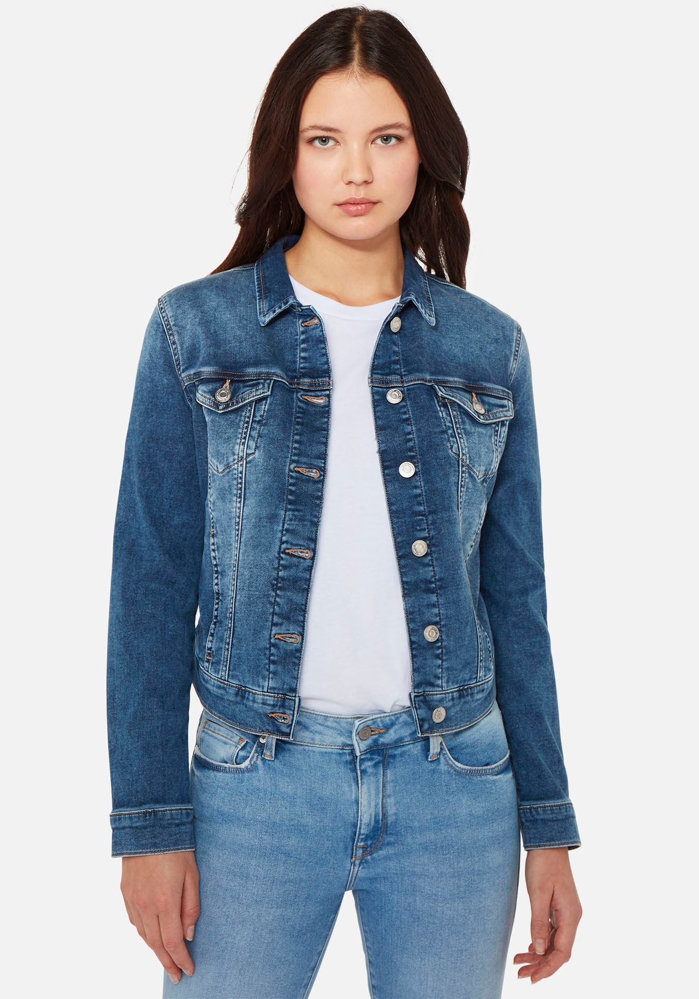 Mavi Jeansjacke »CHARLIZE-MA«, perfekter Sitz durch elastischen und hochwertigen Denim