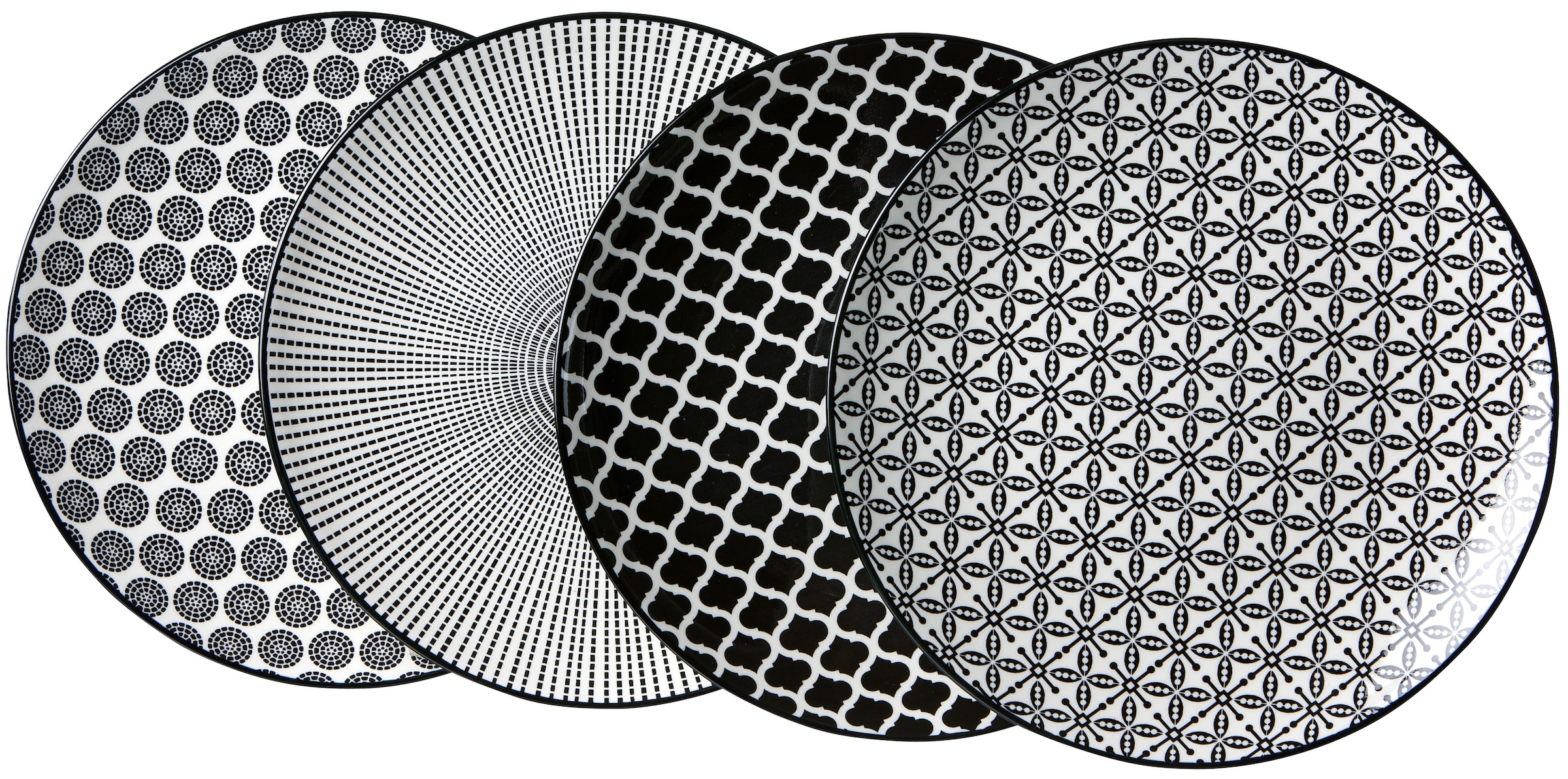 Frühstücksteller »Takeo«, (Set, 4 St.), Porzellan, skandinavisch-schlichter Touch, Ø...