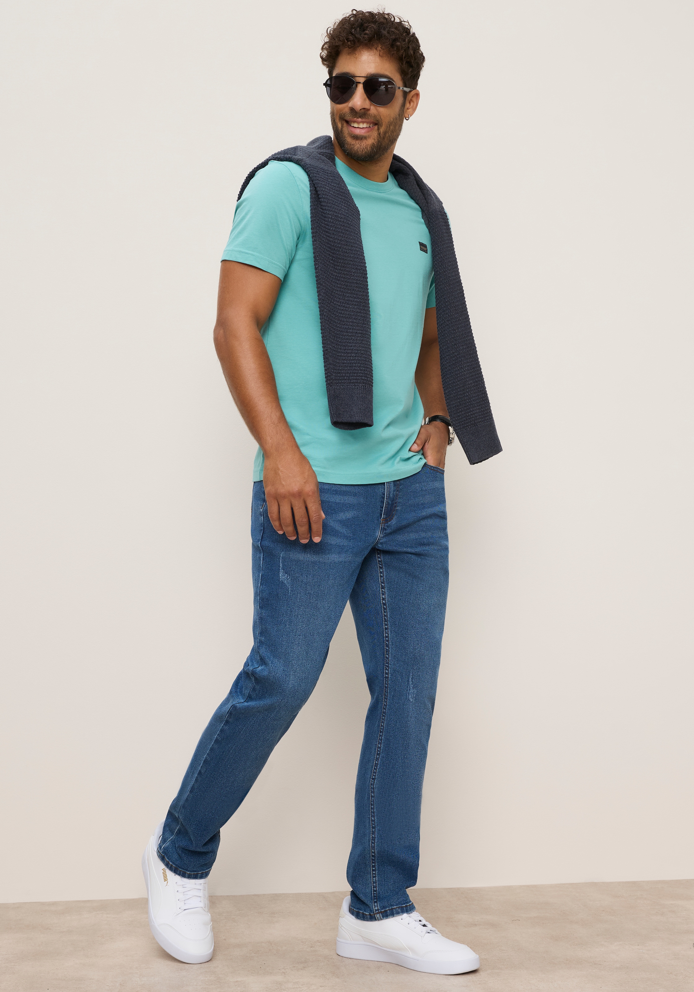 Bruno Banani T-Shirt »Doppelpack« Set, 2 Komfortable modern Basic-Shirts im praktischen 2er-Pack