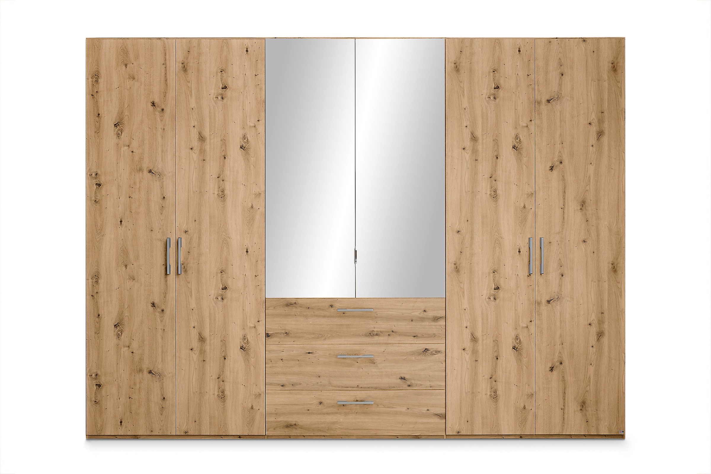 set one by Musterring Drehtürenschrank »Henderson«, mit Spiegel und 3 Schubladen, inkl. Fachböden und Kleiderstangen