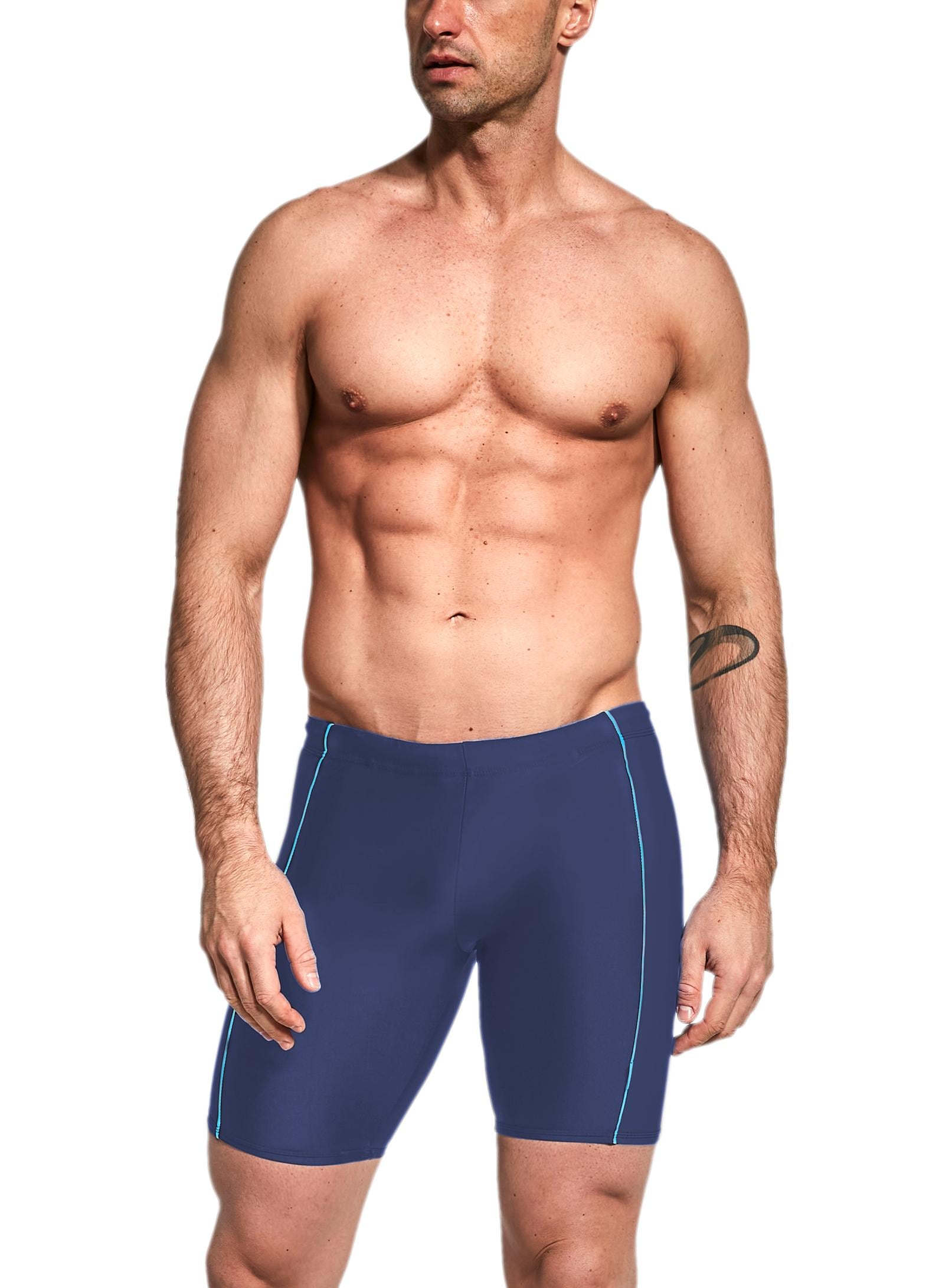 AQUARTI Badehose »Badehose Aquarti Herren Lange Badehose mit Kontrast-Paspel Jammer«