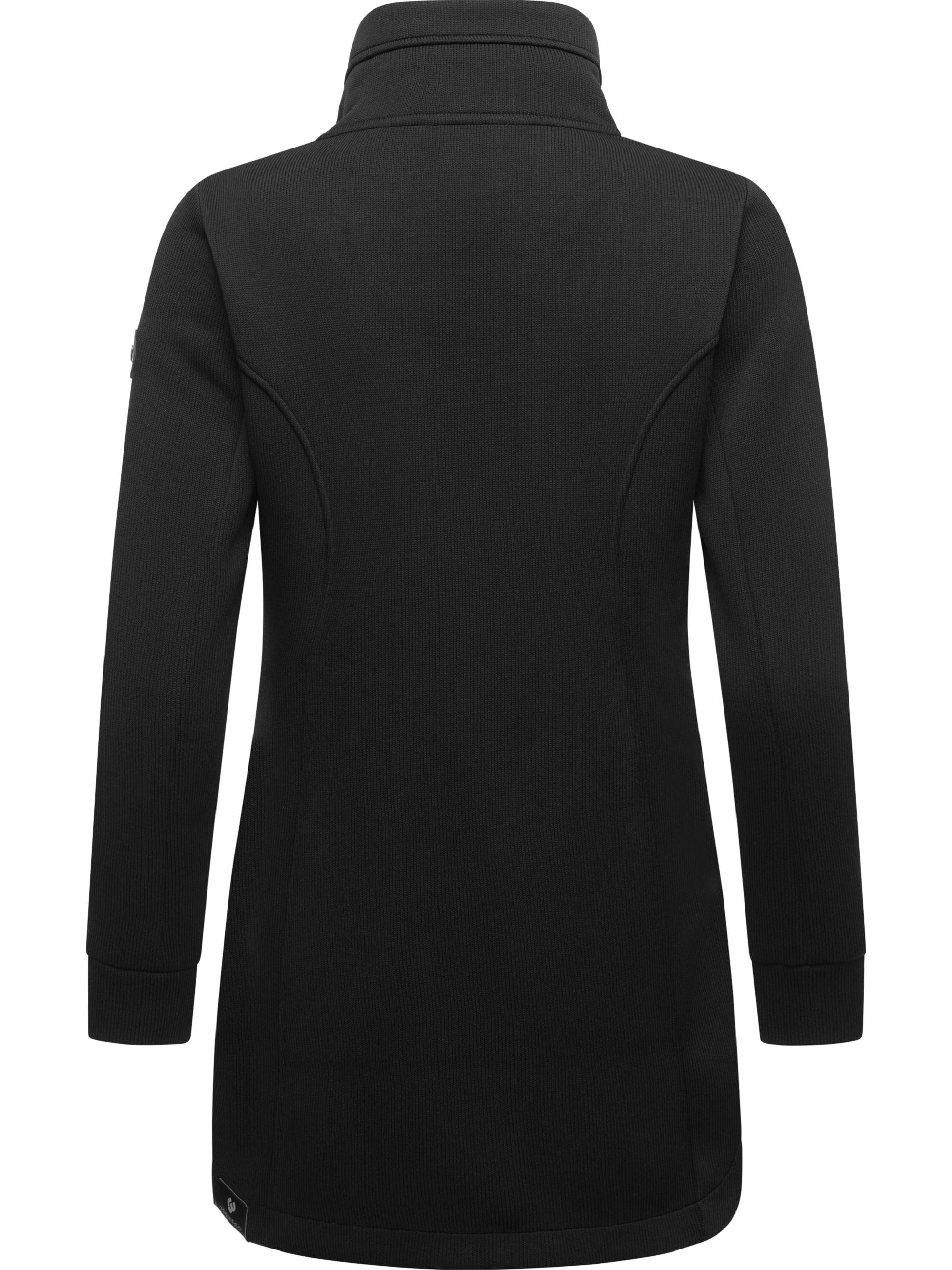 Ragwear Kurzjacke »Sweatjacke Letrice Bonded«, ohne Kapuze, Elegante Zip-Jacke mit hohem Kragen in Feinstrickoptik