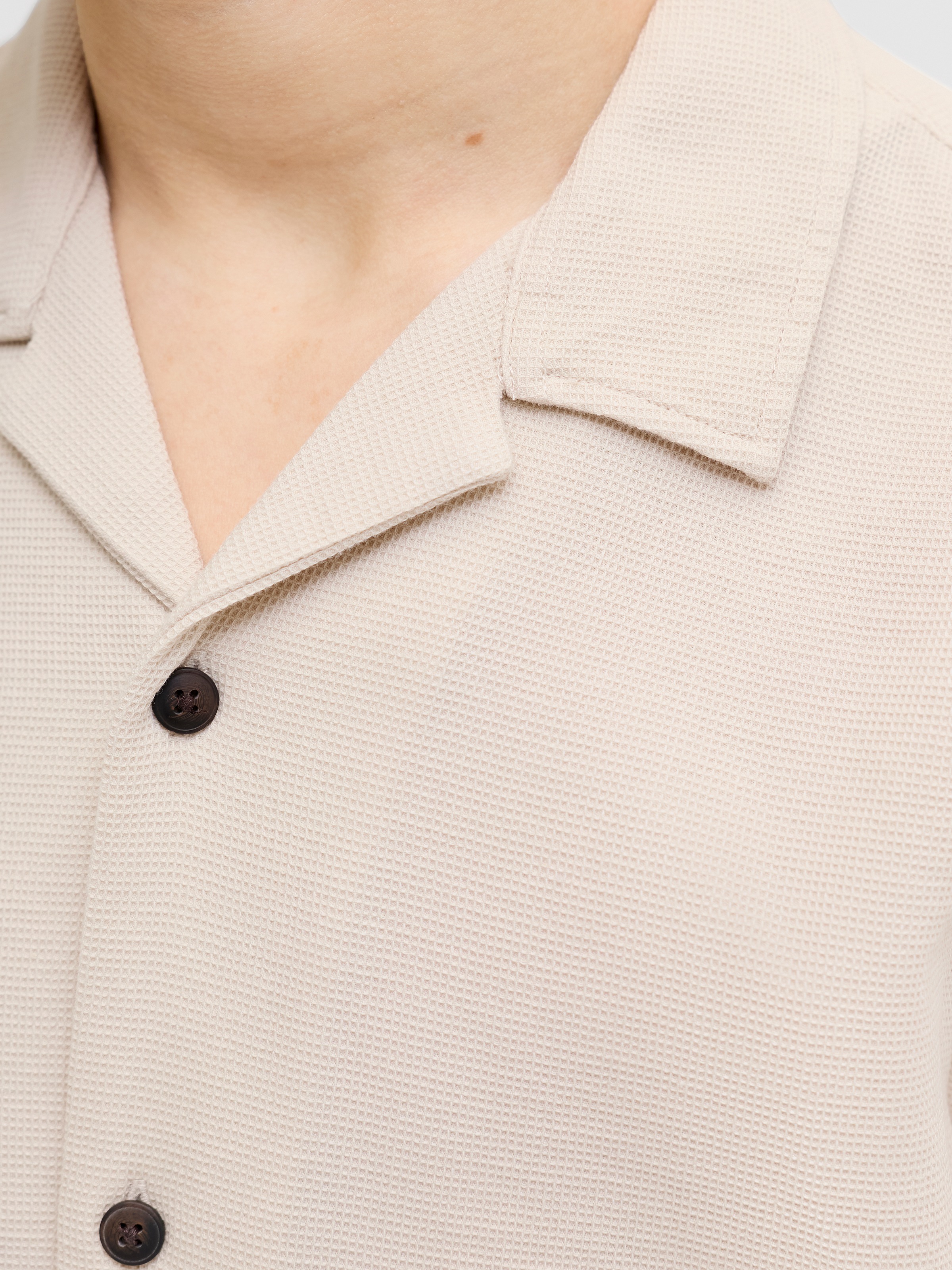 Jack & Jones Junior Kurzarmhemd »JJGLOBAL WAFFLE RESORT SHIRT SS JNR« Baumwolle, locker geschnitten