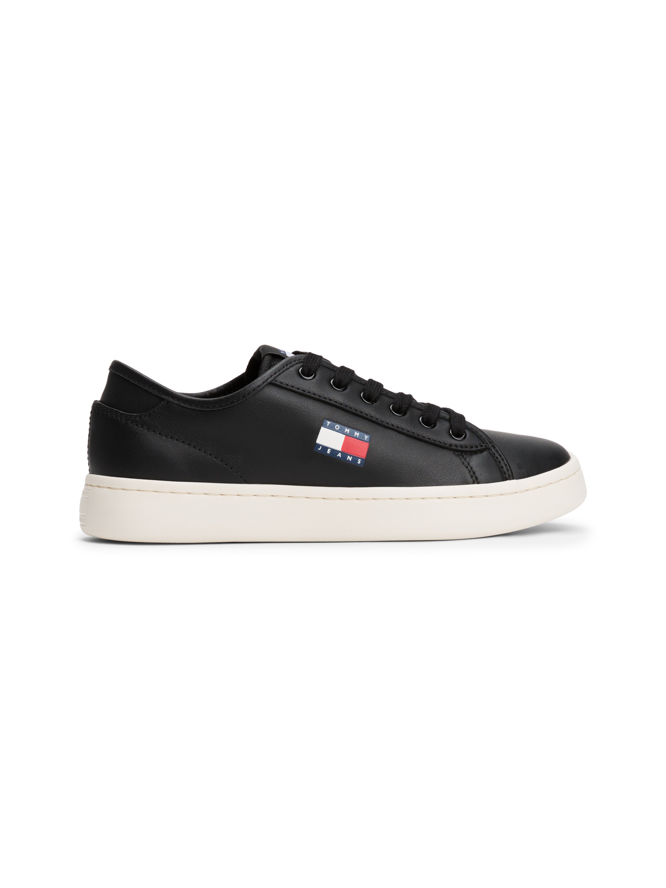 Tommy Jeans Plateausneaker »TJW LIGHTWEIGHT COURT SNEAKER«  , Freizeitschuh, Halbschuh, Schnürschuh mit plakativer Logoflag
