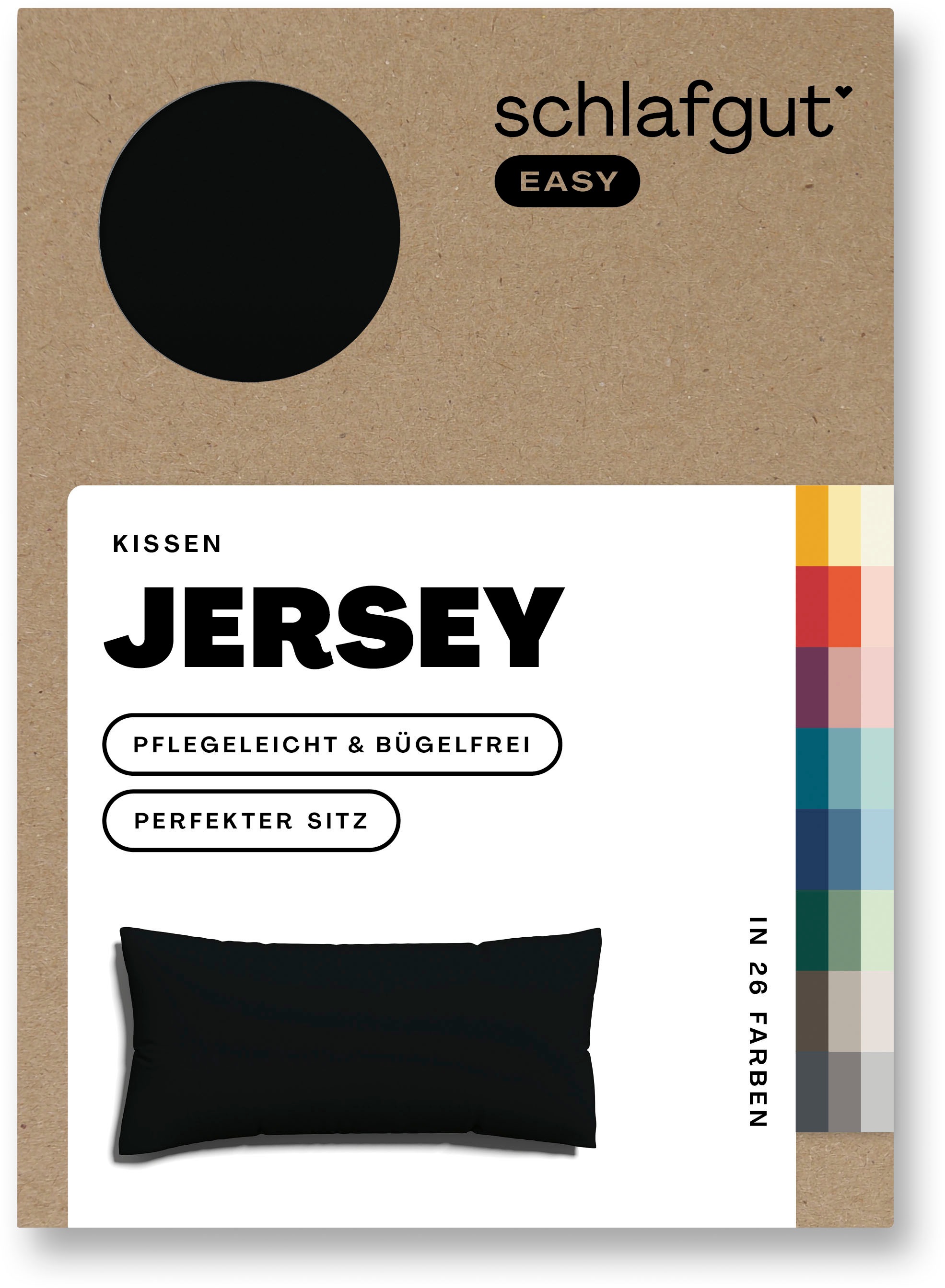Schlafgut Kissenbezug »EASY Jersey«, (1 St.), Kissenhülle mit Reißverschluss, weich und saugfähig, Kissenbezug