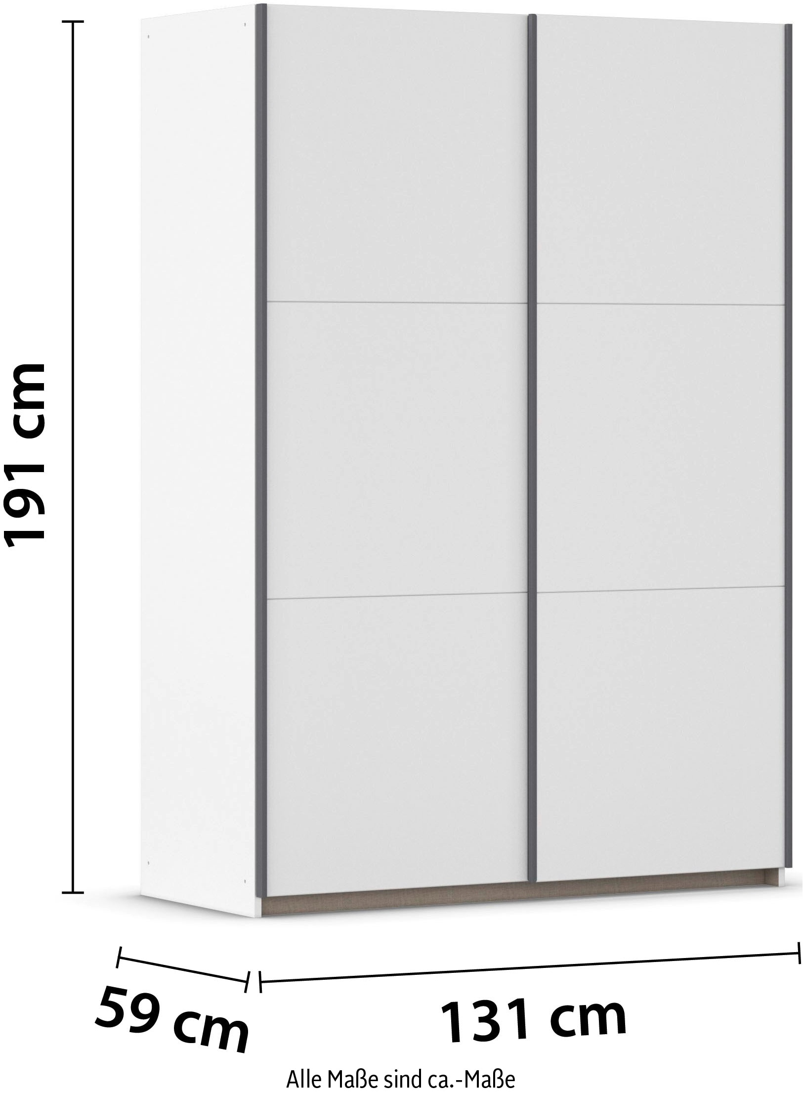INOSIGN Schwebetürenschrank »PAULLY Schlafzimmerschrank Garderobe Preiskracher«, Kleiderschrank Breite 131 cm Bestseller MADE IN GERMANY RAUCH Schrank