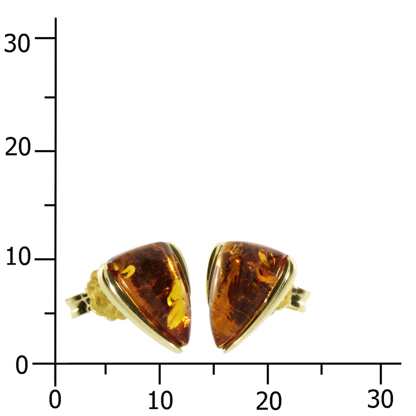 OSTSEE-SCHMUCK Paar Ohrstecker »- Kirsten - Gold 585/000 - Bernstein«