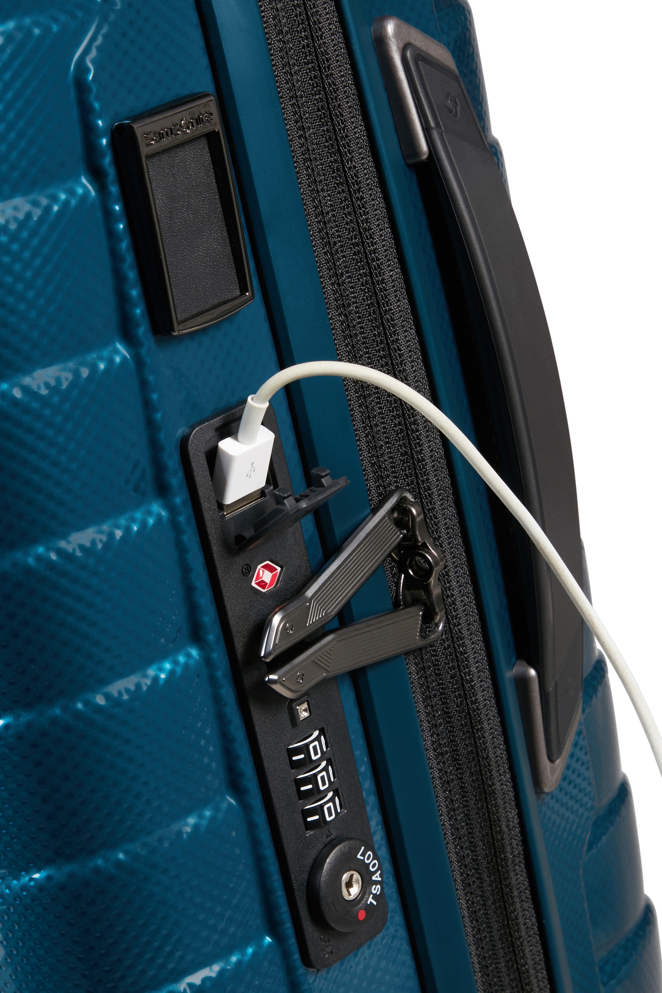 Samsonite Hartschalen-Trolley »PROXIS, verschiedene Größen und Farben« 38 l 4 Rollen arretierbares und versenkbares Druckknopf-Trolleysystem