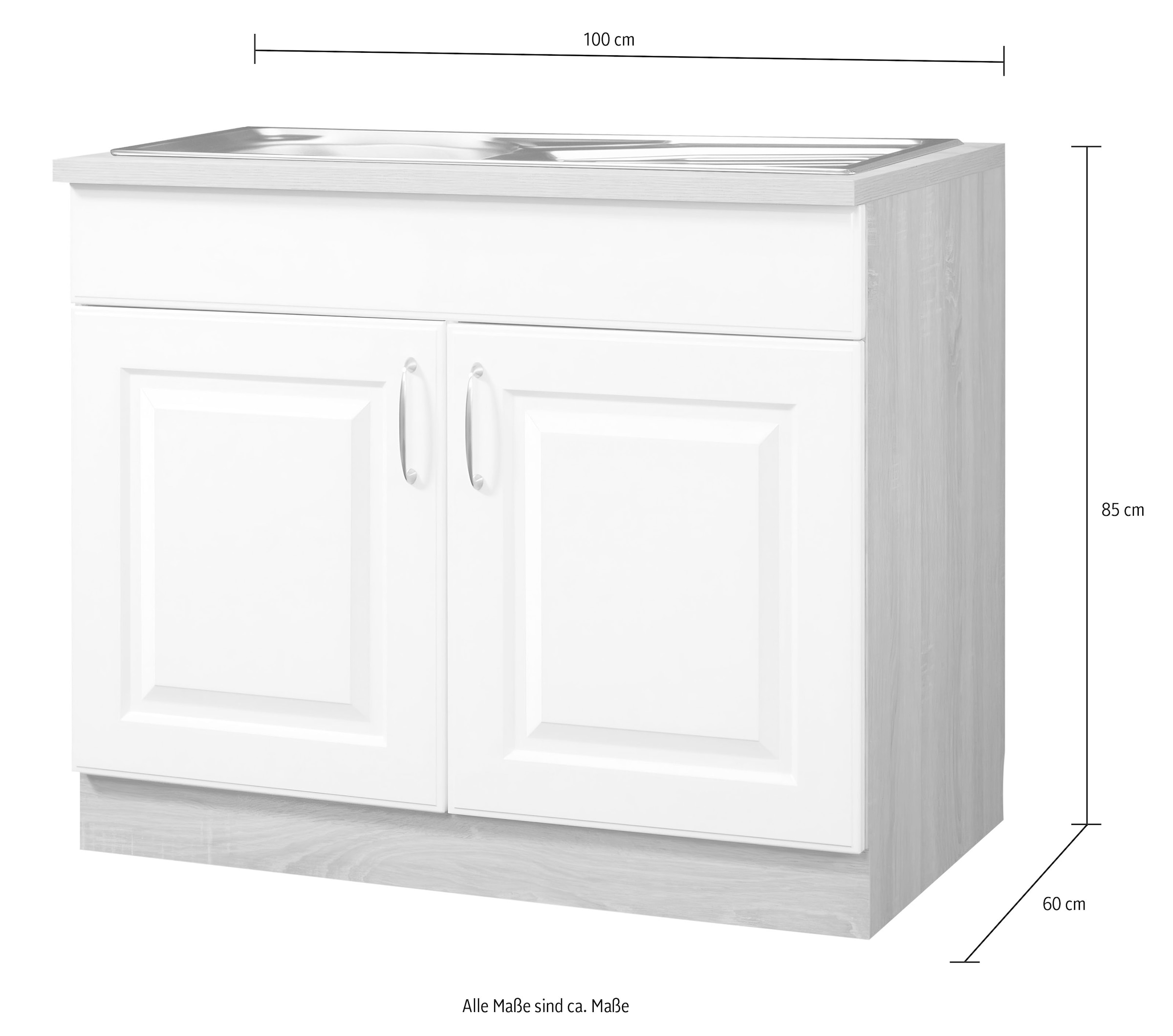 wiho Küchen Spülenschrank »Tilda«, 100 cm breit