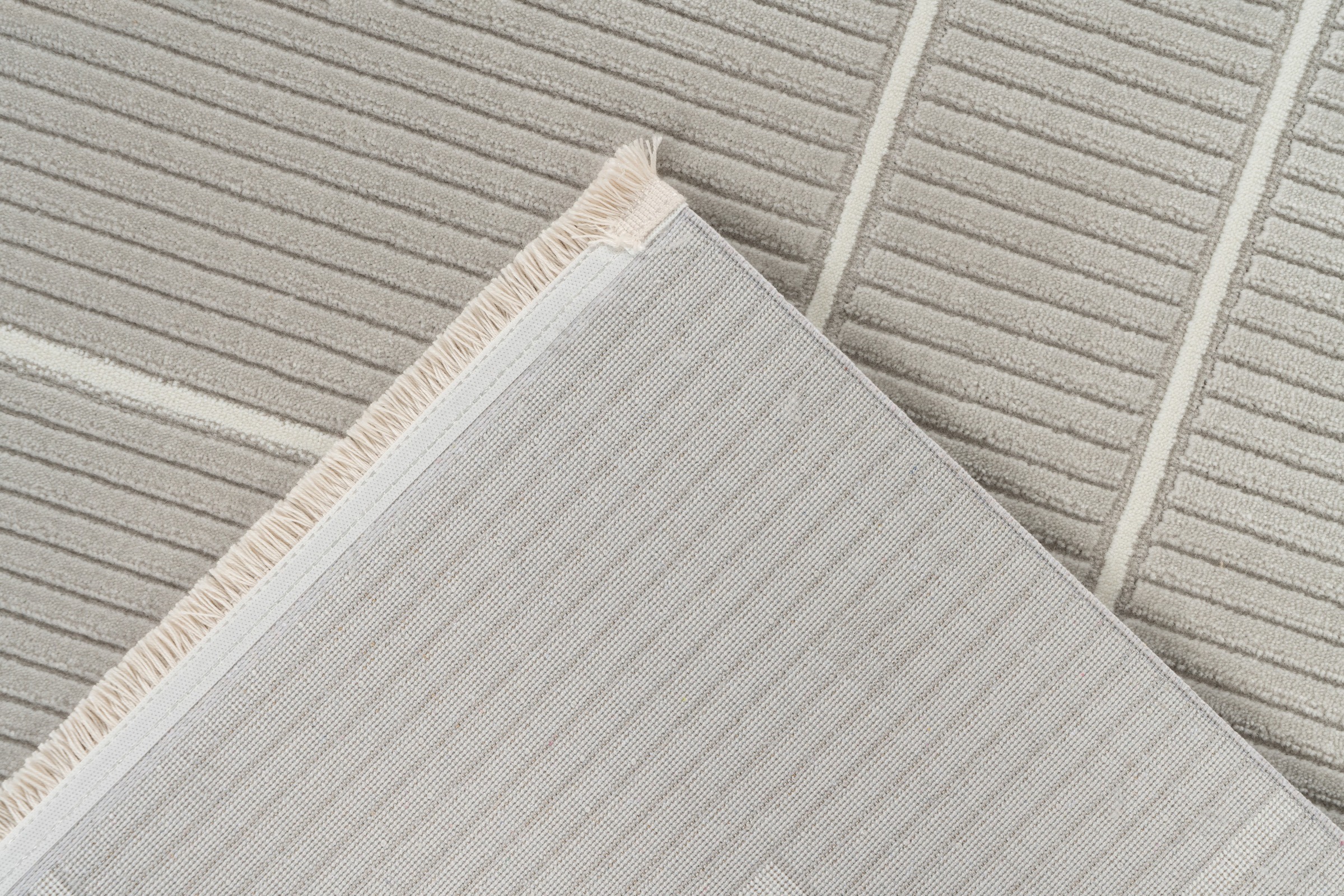 Kayoom Teppich »Stage 125« rechteckig 11 mm Höhe weicher Kurzflor, Hoch Tief Struktur, Wohnzimmer