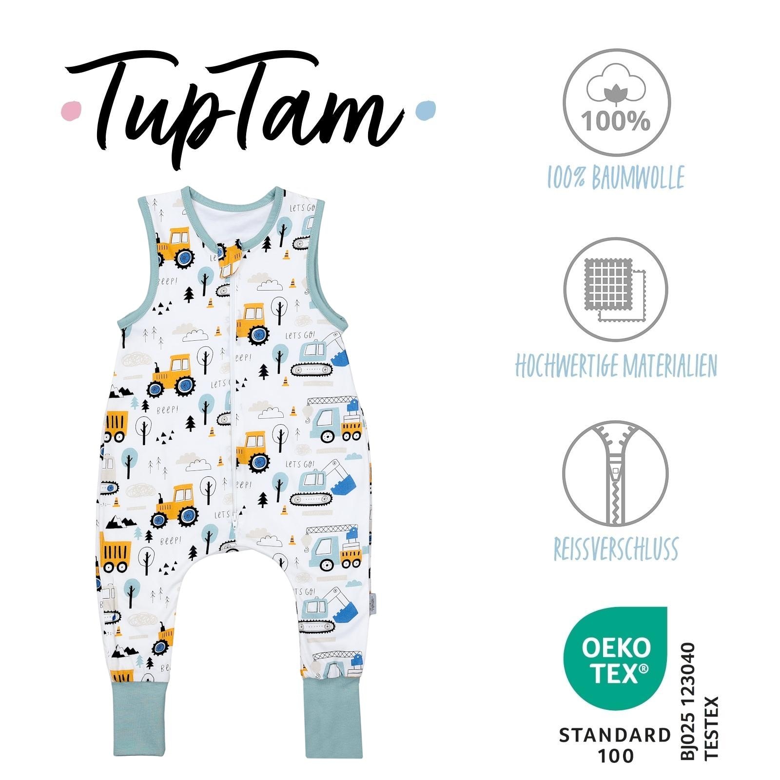 TupTam Babyschlafsack »Schlafsack mit Füßen Babyschlafsack mit Beinen Unwattiert«
