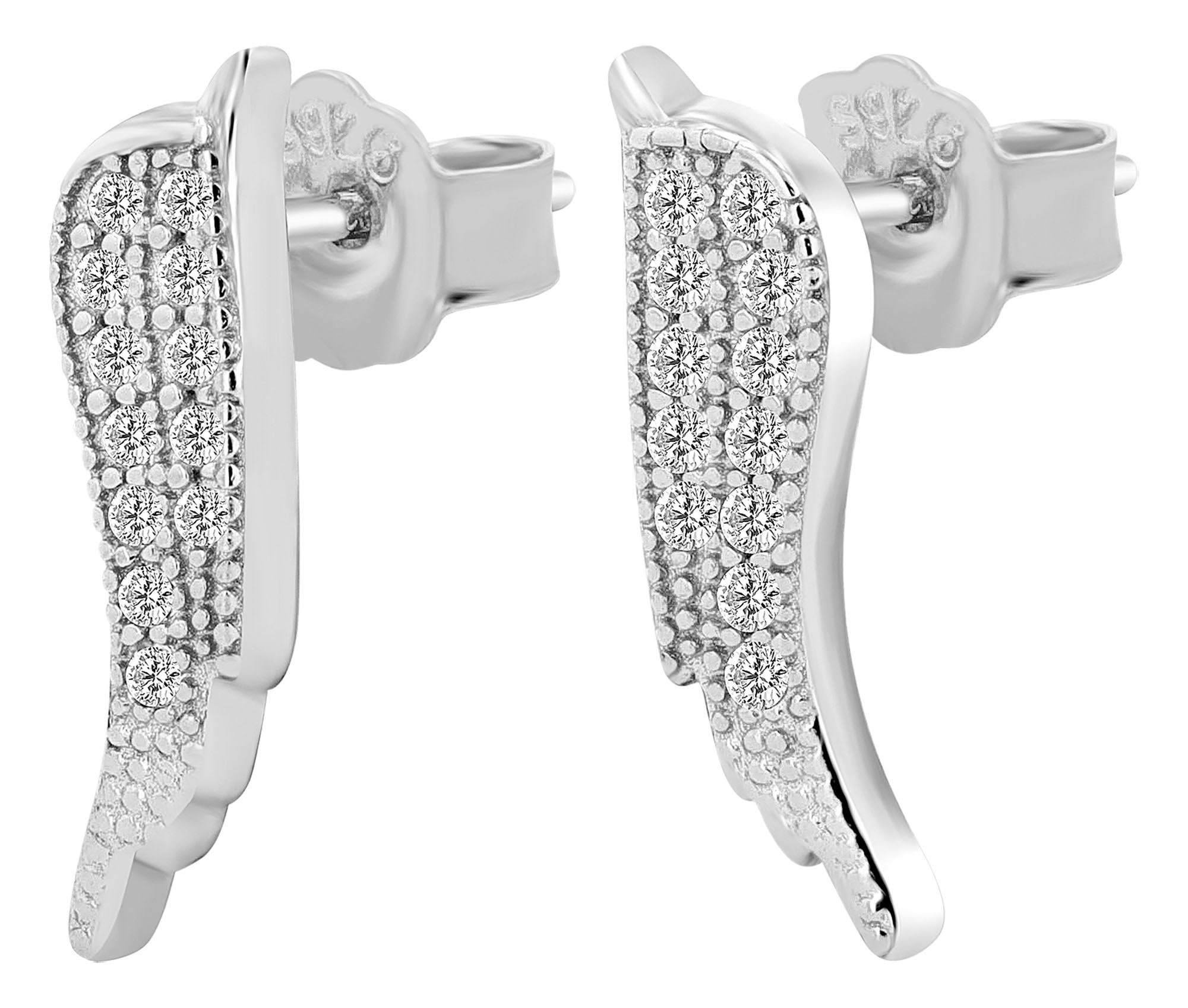 Adelia´s Paar Ohrstecker »Damen Ohrringe ¿ Ohrstecker Flügel aus 925 Silber«